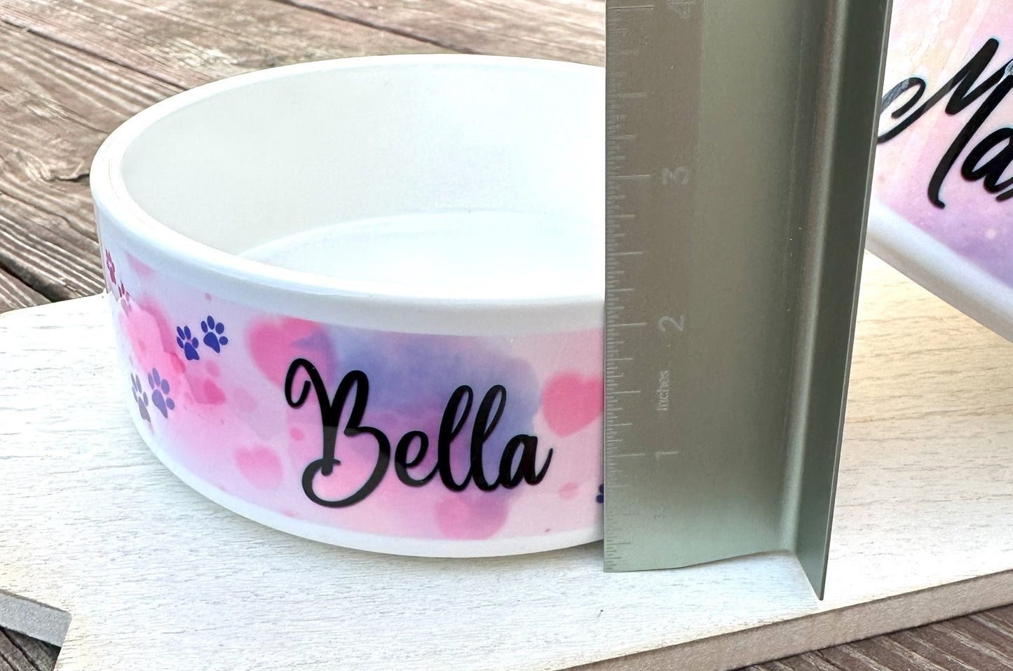 Personalized Ceramic Pet Food Bowls, Medium Size, 2.5 Cup