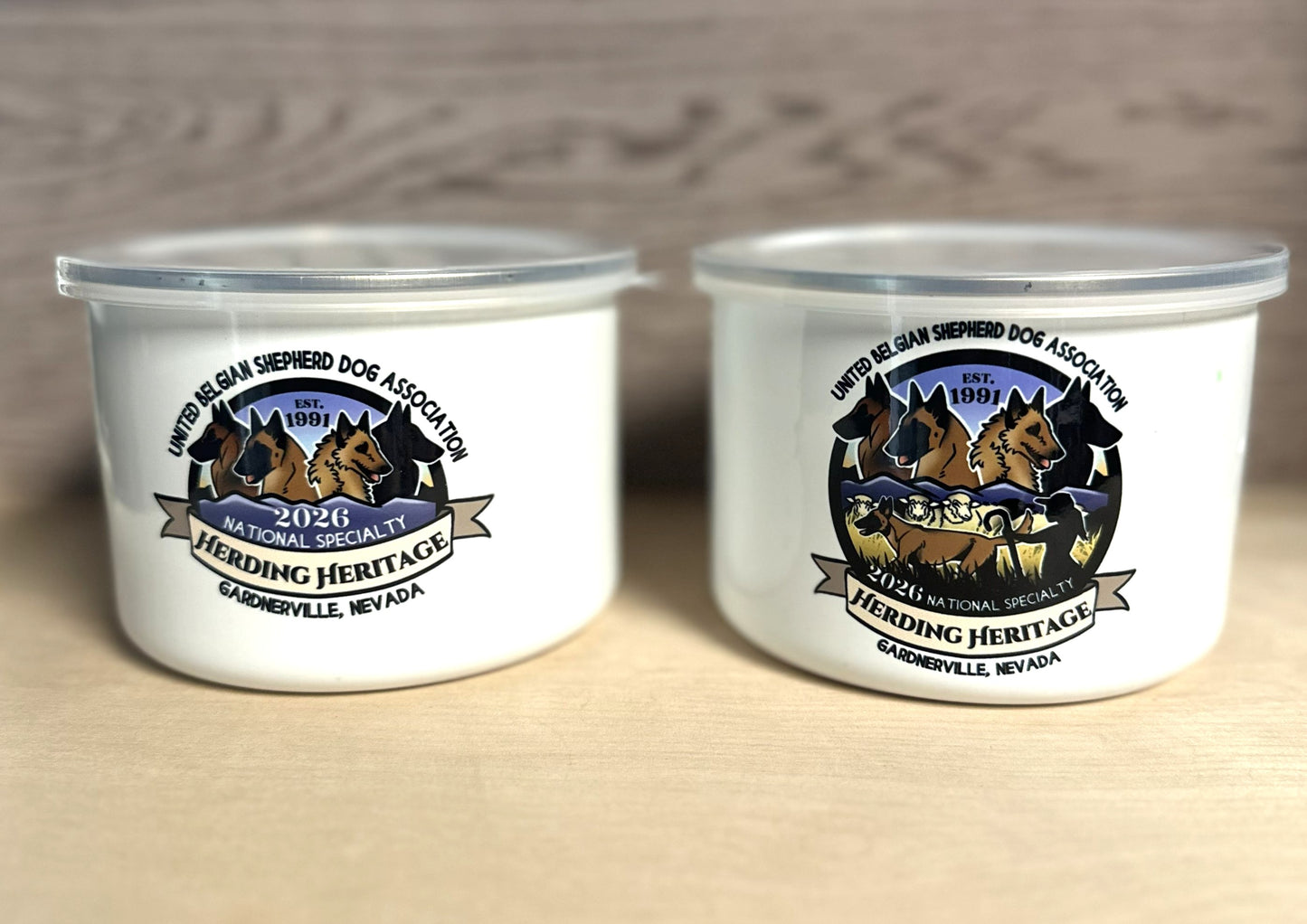 UBSDA Logo Metal Enamel 26oz Lidded Bowl