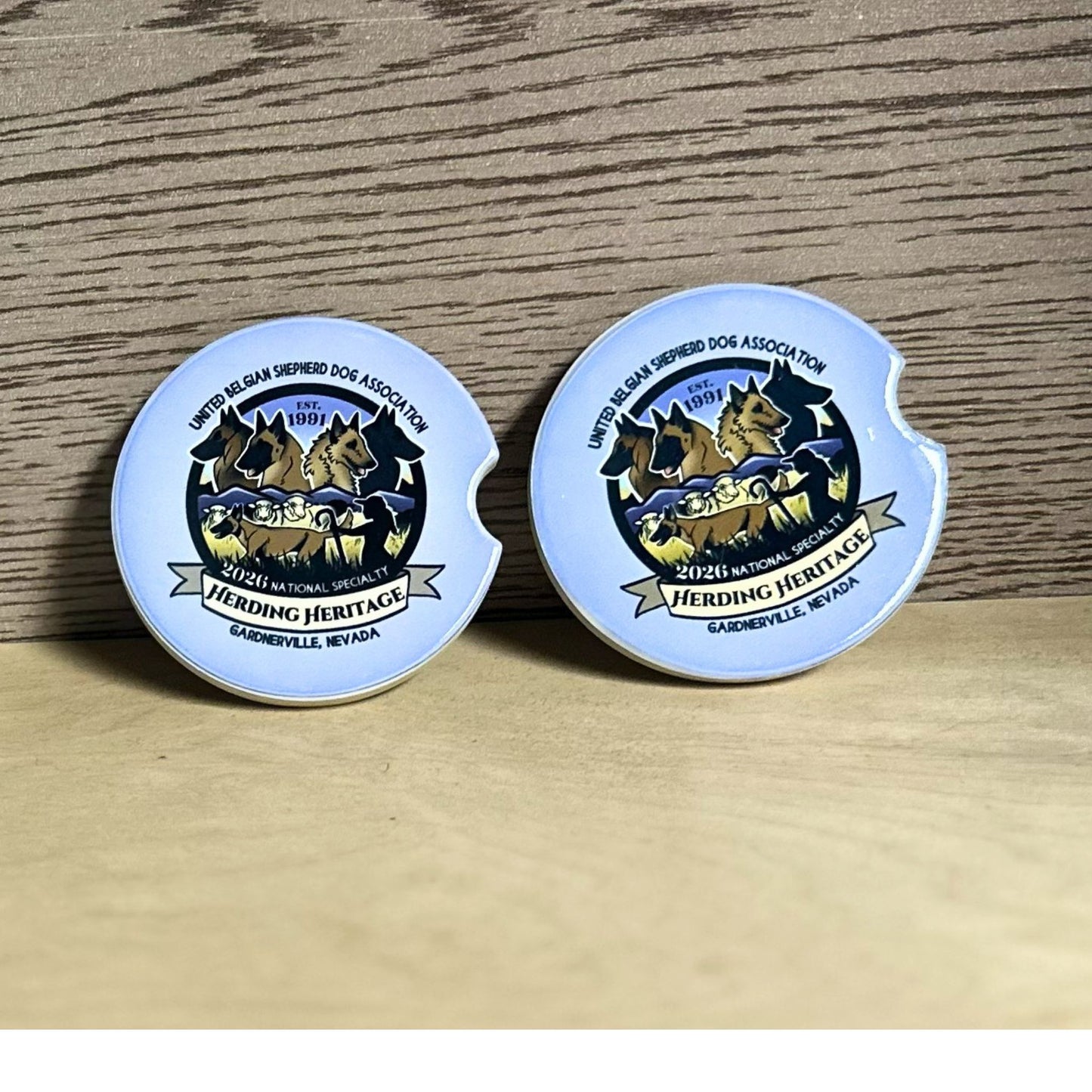 UBSDA Logo Car Coasters - Set of 2