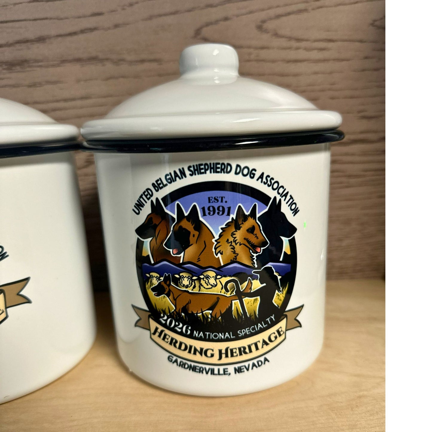 UBSDA Logo Metal Enamel Treat Jar