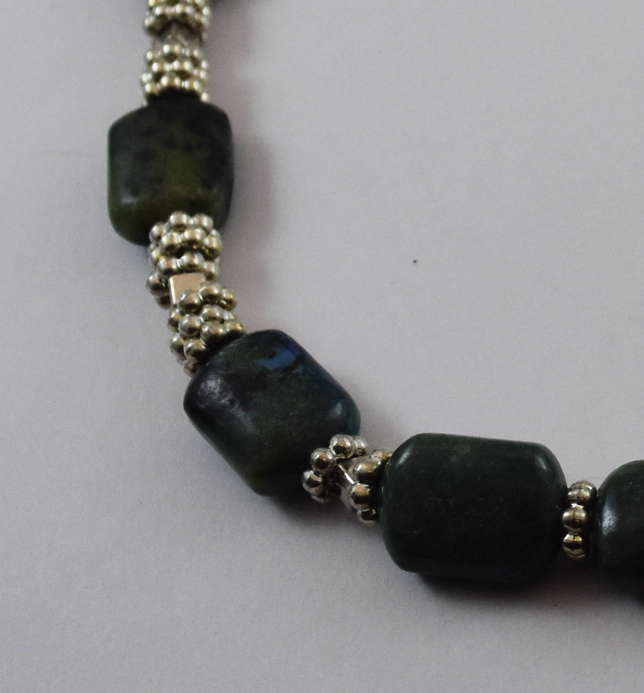 Chrysocolla Jewelry Set, Necklace and Bracelet, Mother's Day Gift