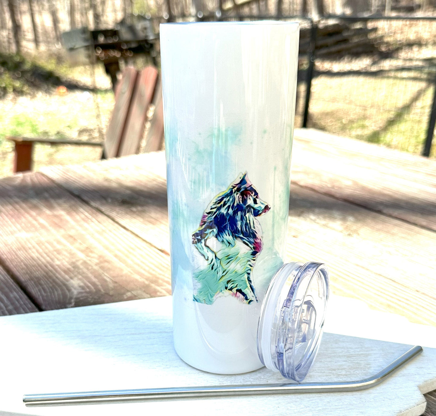 Belgian Sheepdog 20oz Tumbler, Groenendael Silhouette