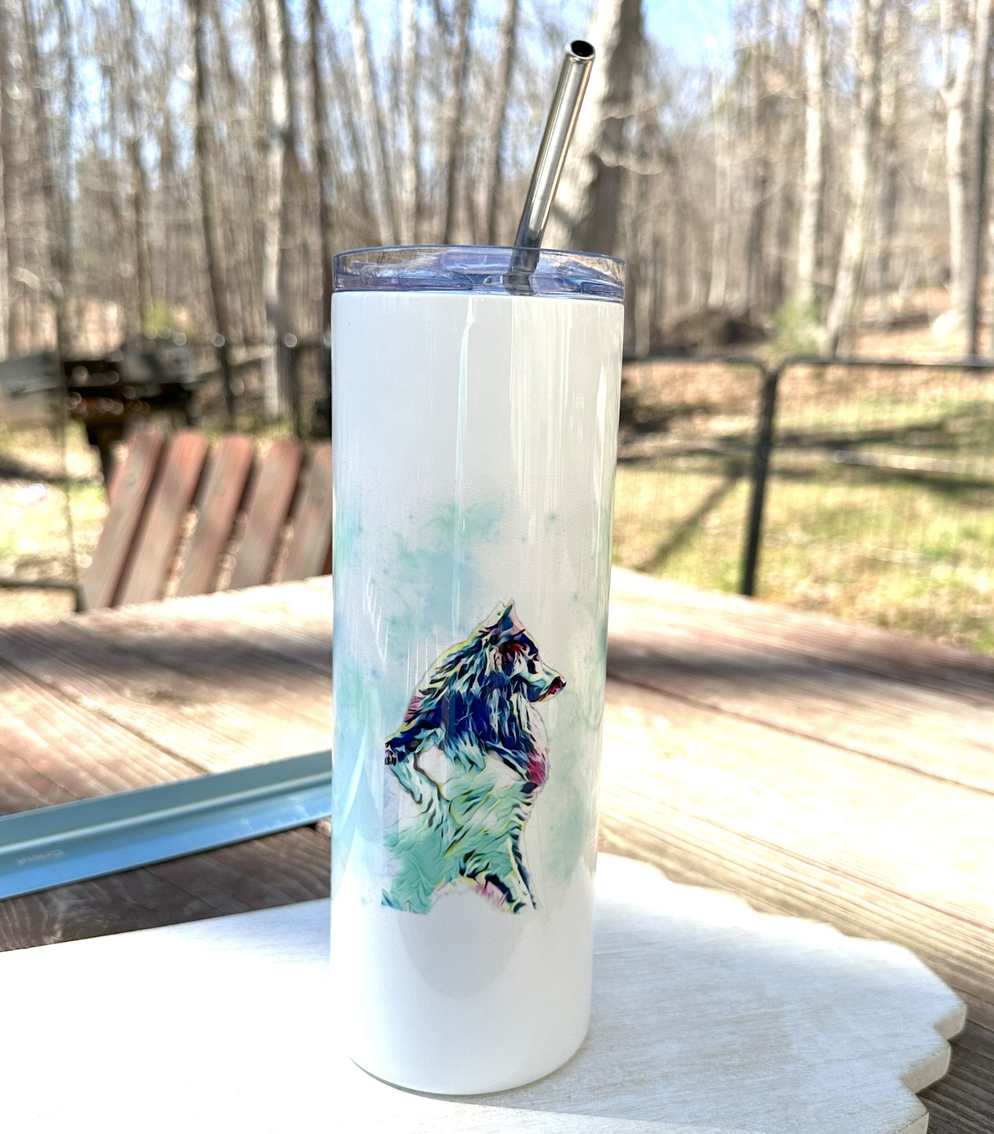 Belgian Sheepdog 20oz Tumbler, Groenendael Silhouette