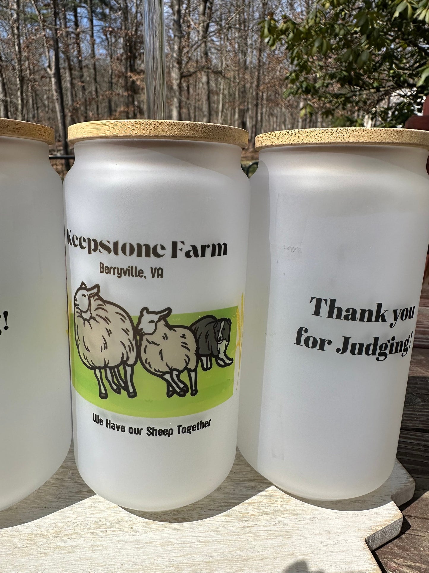 Herding Judge Frosted Glass Beer Can Mug Thank You Gift, 18oz Iced Coffee Cup