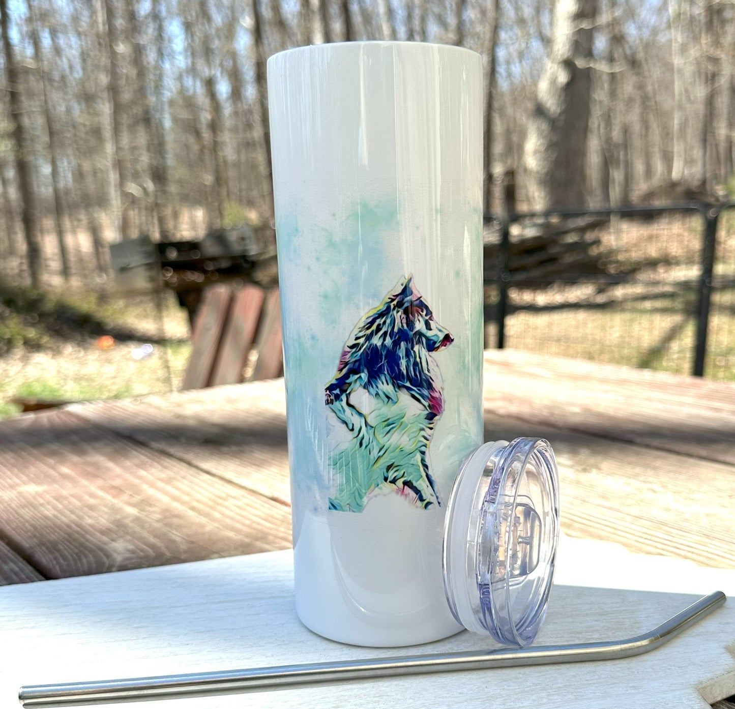 Belgian Sheepdog 20oz Tumbler, Groenendael Silhouette