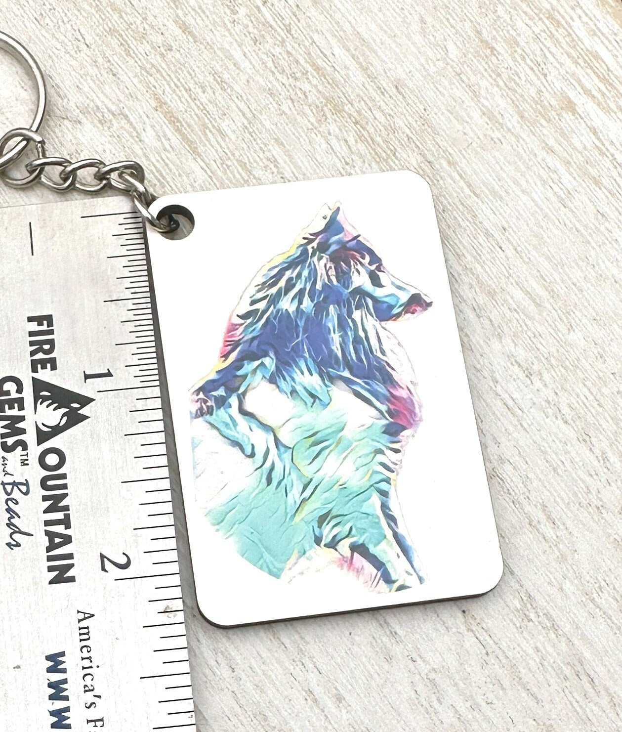 Belgian Sheepdog Keychain, Double Sided Groenendael Silhouette