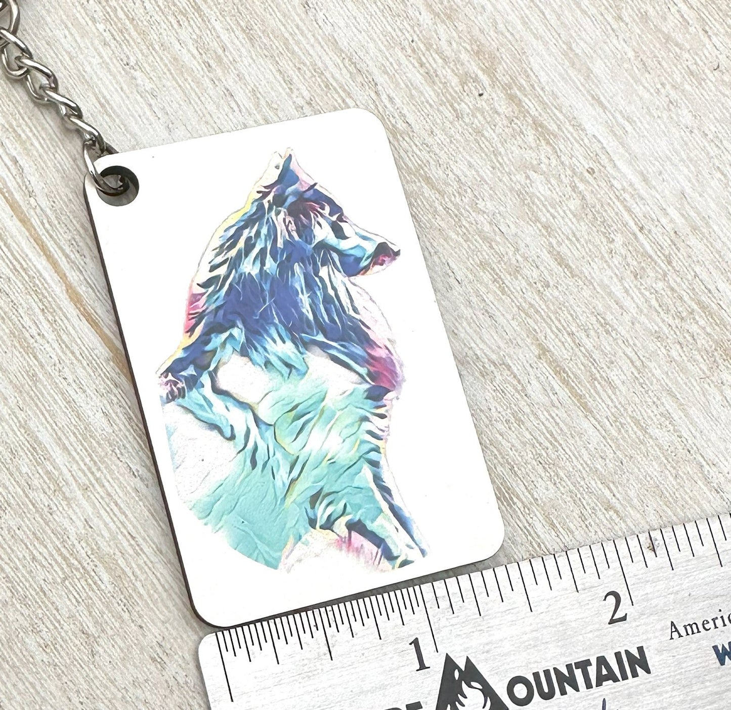Belgian Sheepdog Keychain, Double Sided Groenendael Silhouette