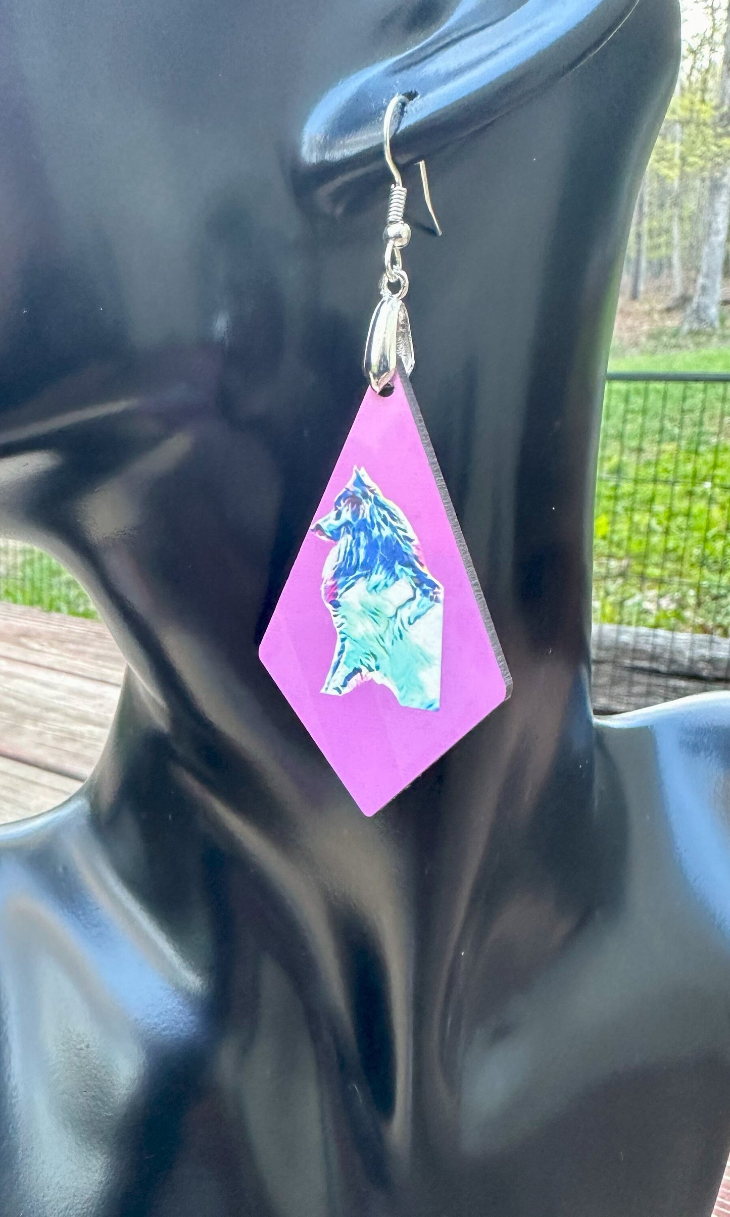 Belgian Sheepdog Earrings, Silver Plated Ear Wires