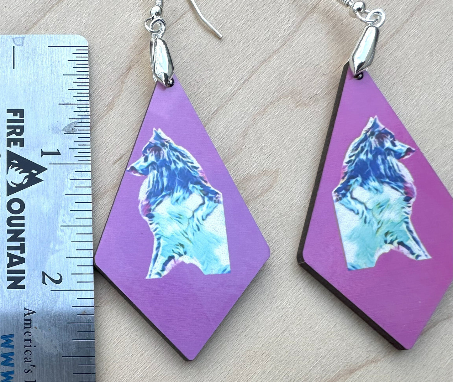 Belgian Sheepdog Earrings, Silver Plated Ear Wires