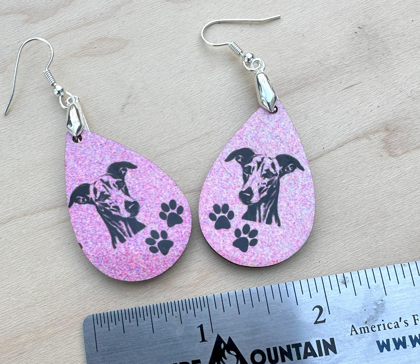 Azawakh Dog Breed Earrings, Silver Plated Ear Wires