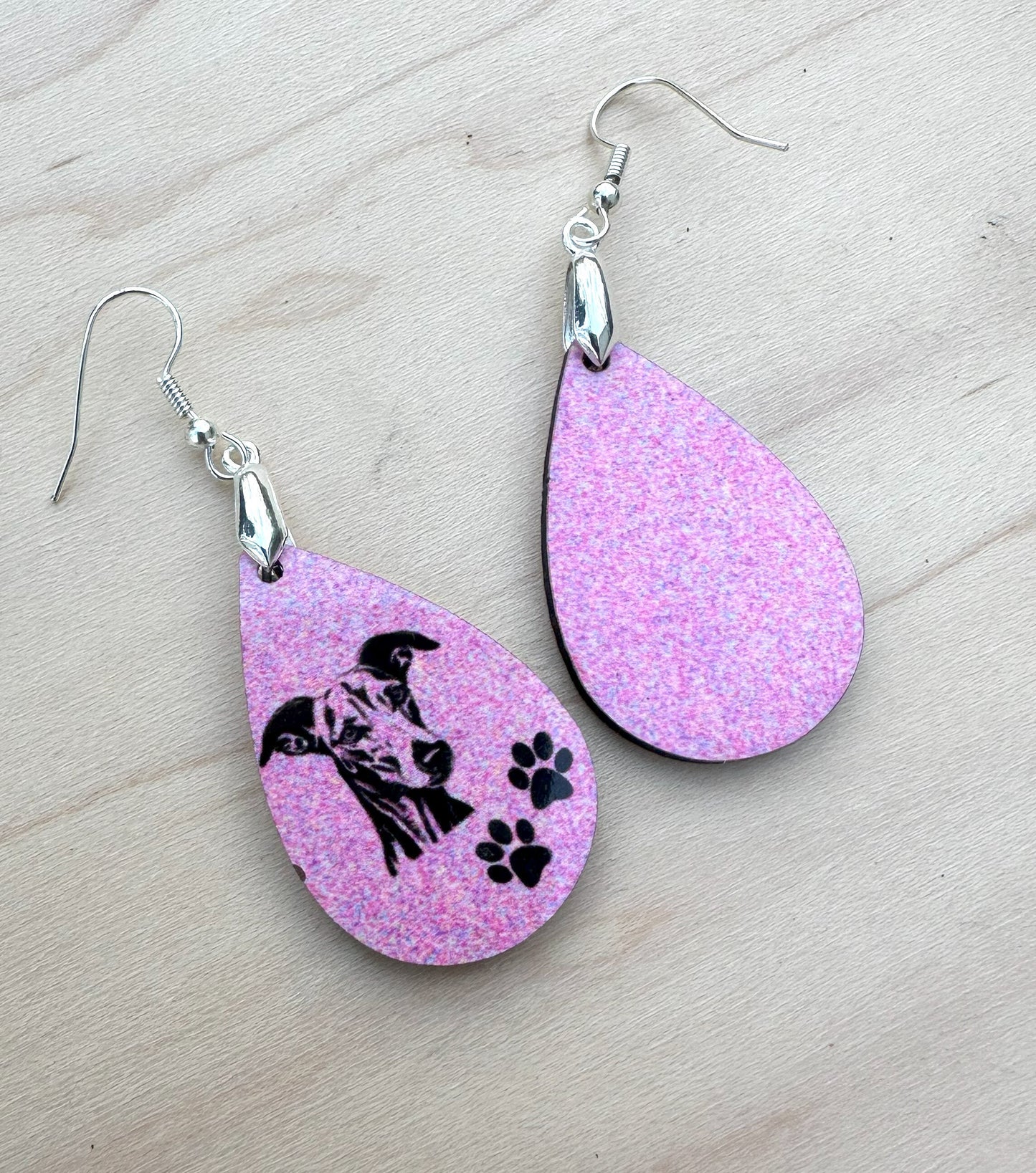Azawakh Dog Breed Earrings, Silver Plated Ear Wires