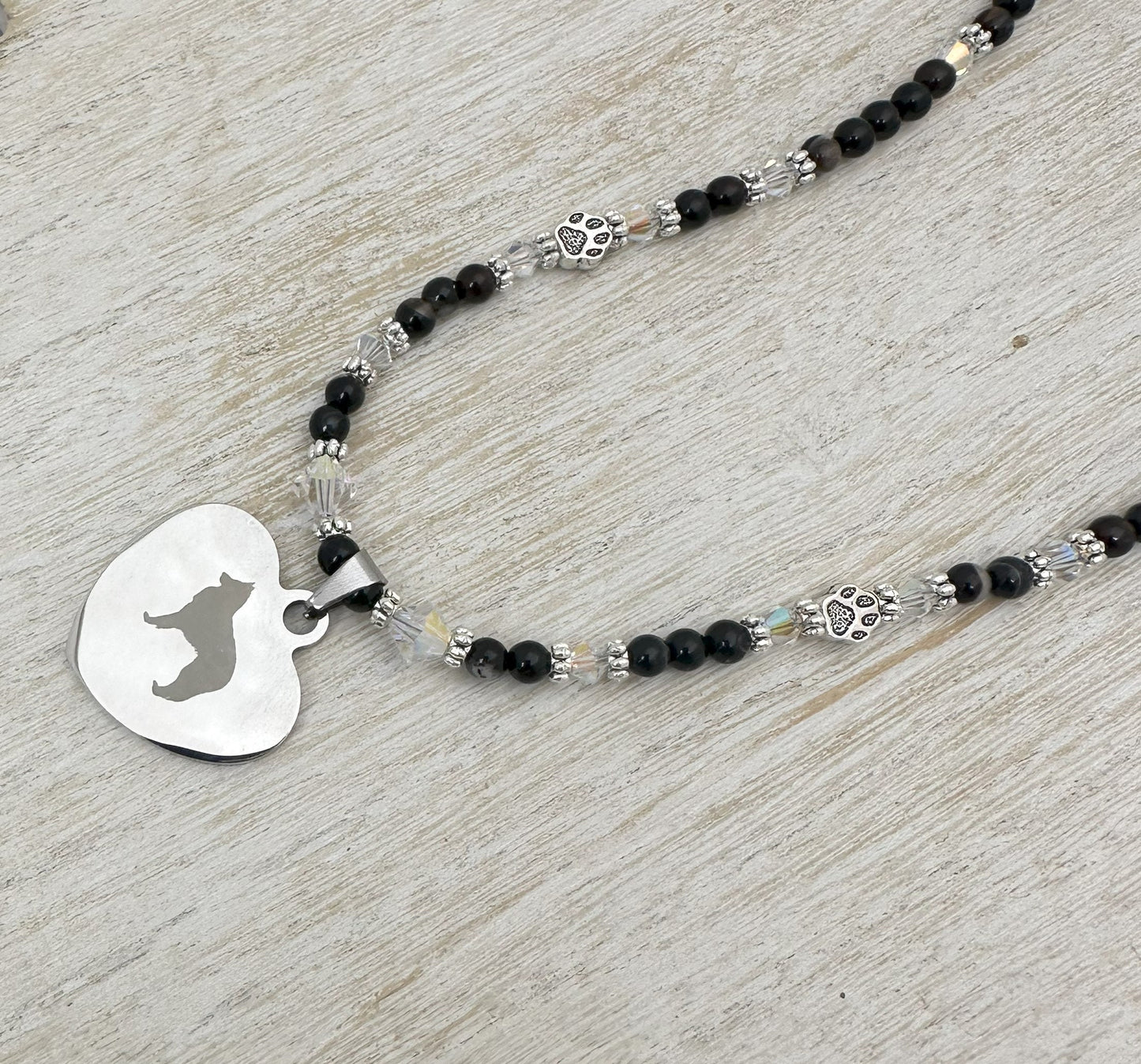 Handmade Belgian Sheepdog Necklace, 20"