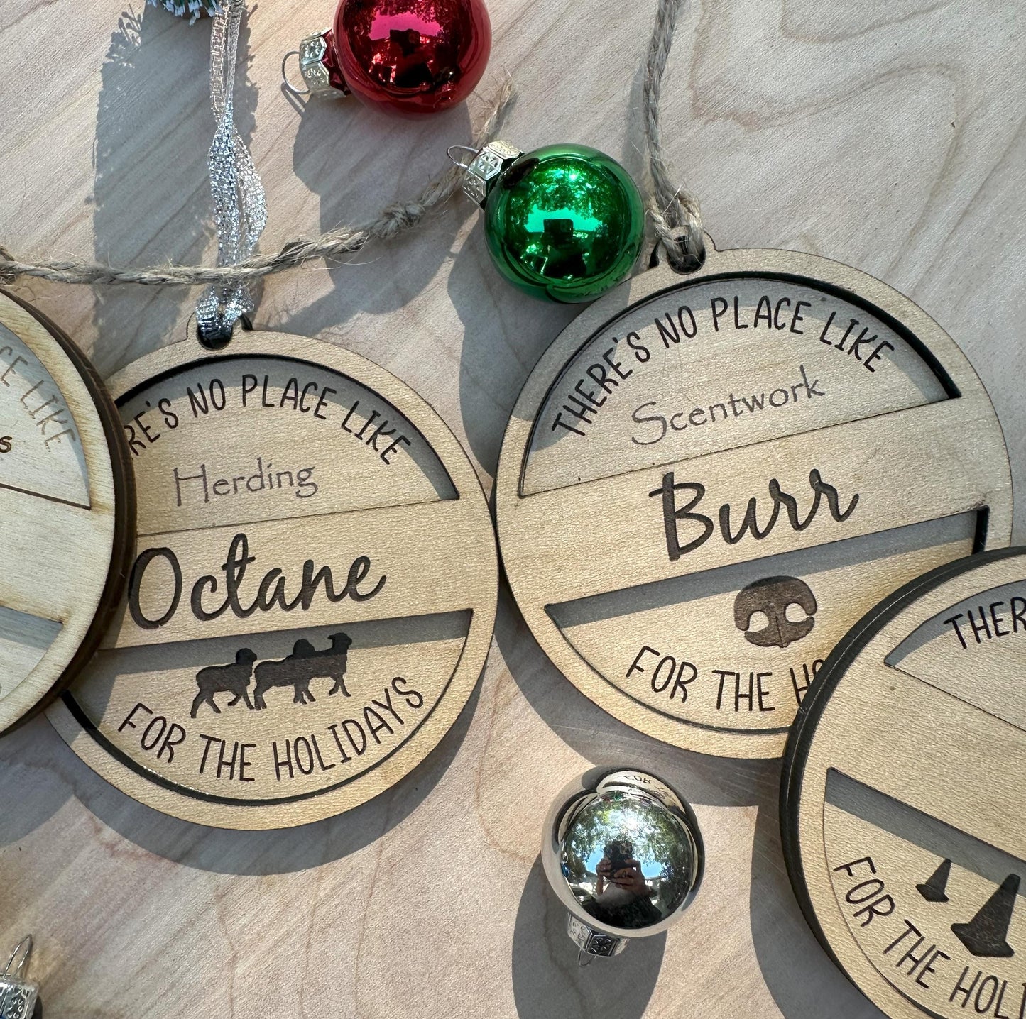 Dog Sport Wood Christmas Ornaments, Personalized, Multiple Sports