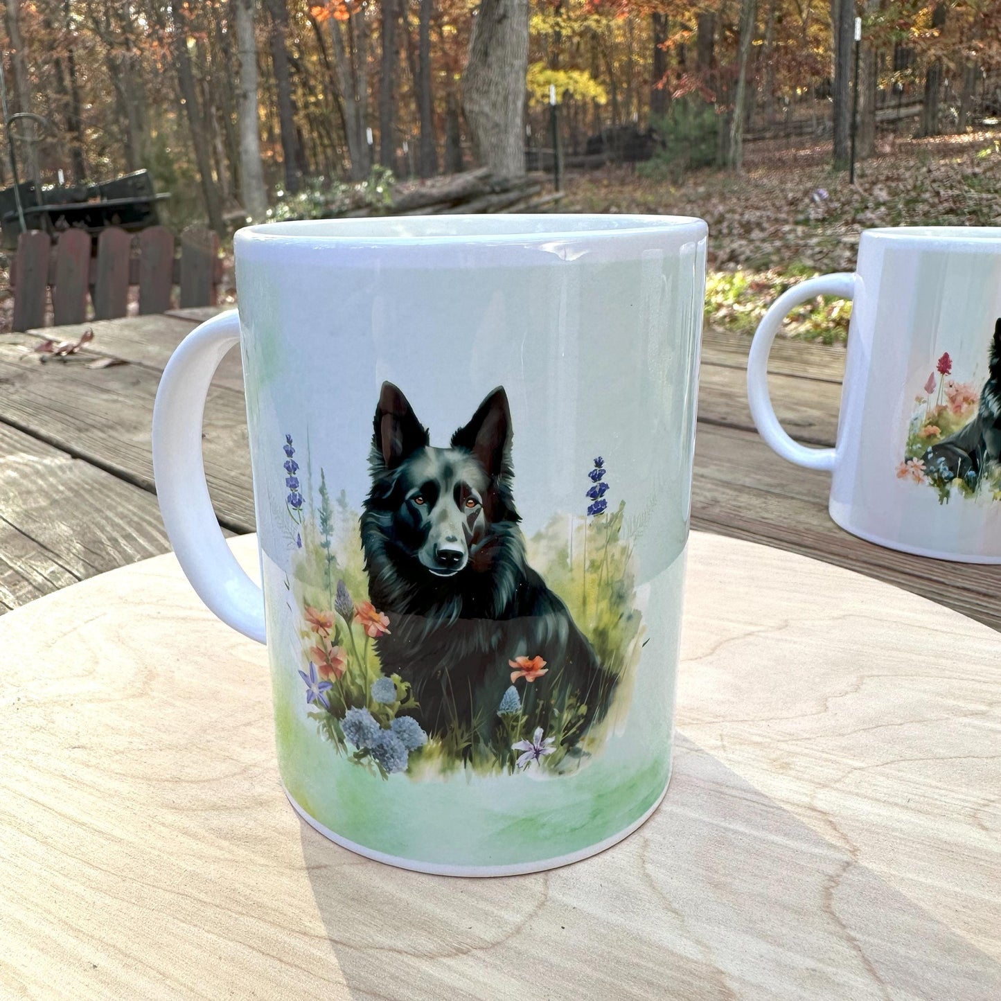 Belgian Sheepdog Ceramic 15oz Mug, Groenendael Coffee Cup