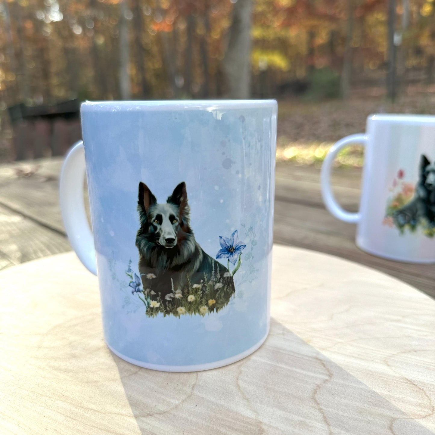 Belgian Sheepdog Ceramic 15oz Mug, Groenendael Coffee Cup