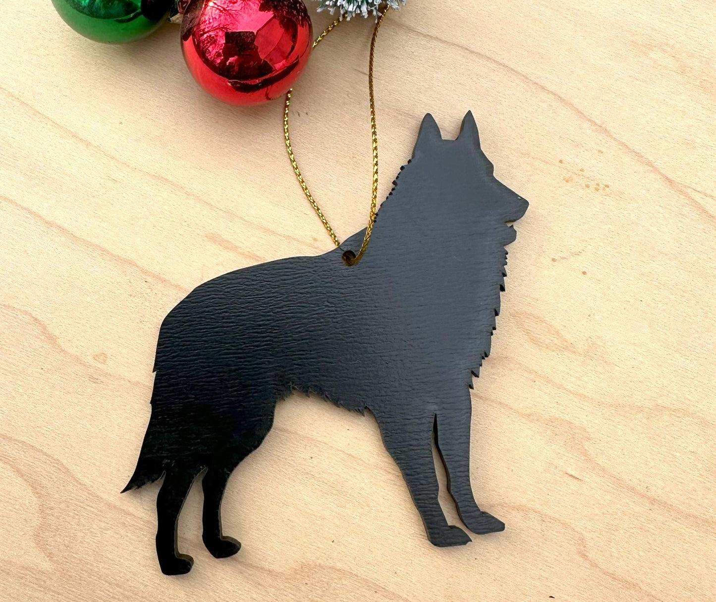 Belgian Sheepdog Personalized Christmas Ornament, Groenendael Decorations