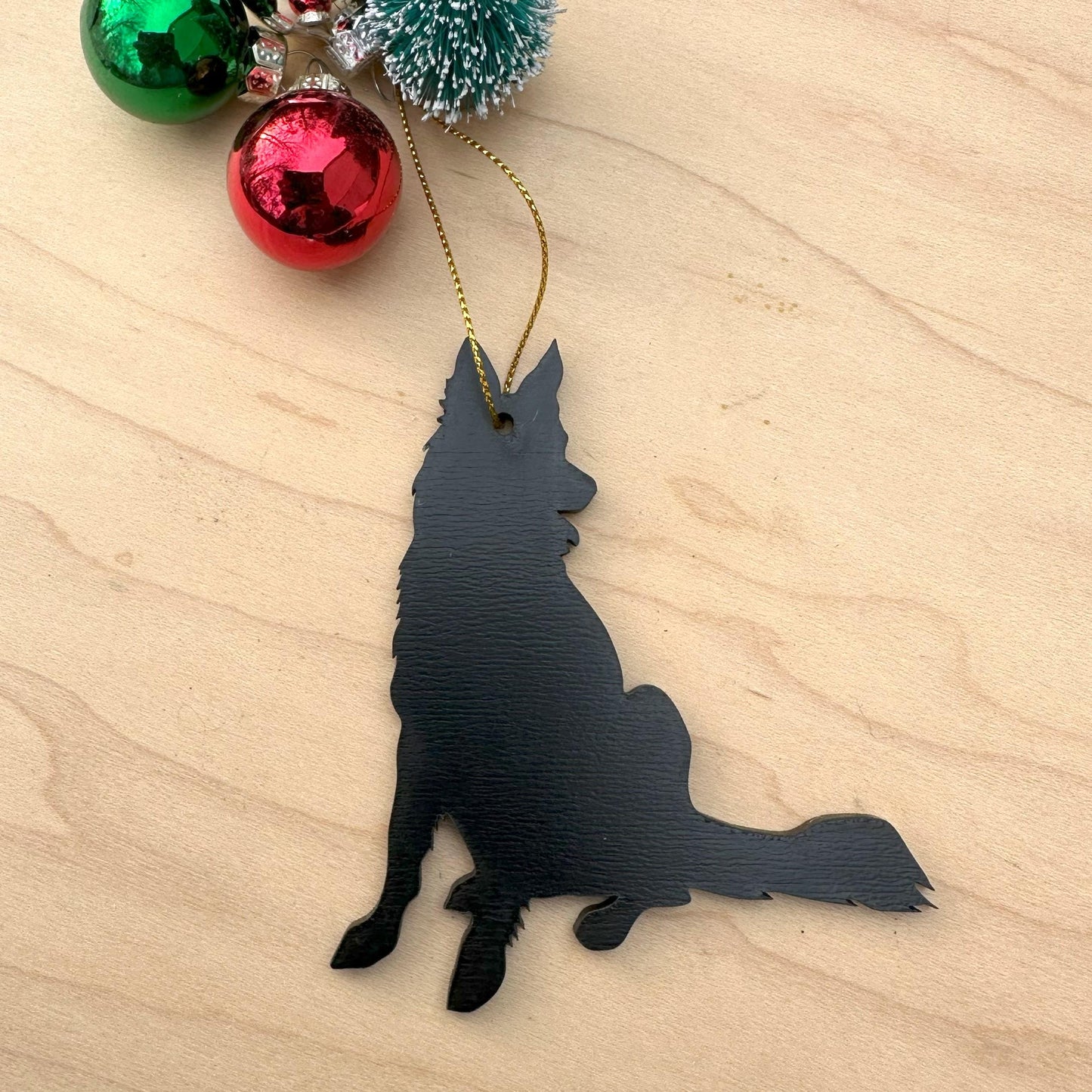 Belgian Sheepdog Personalized Christmas Ornament, Groenendael Decorations
