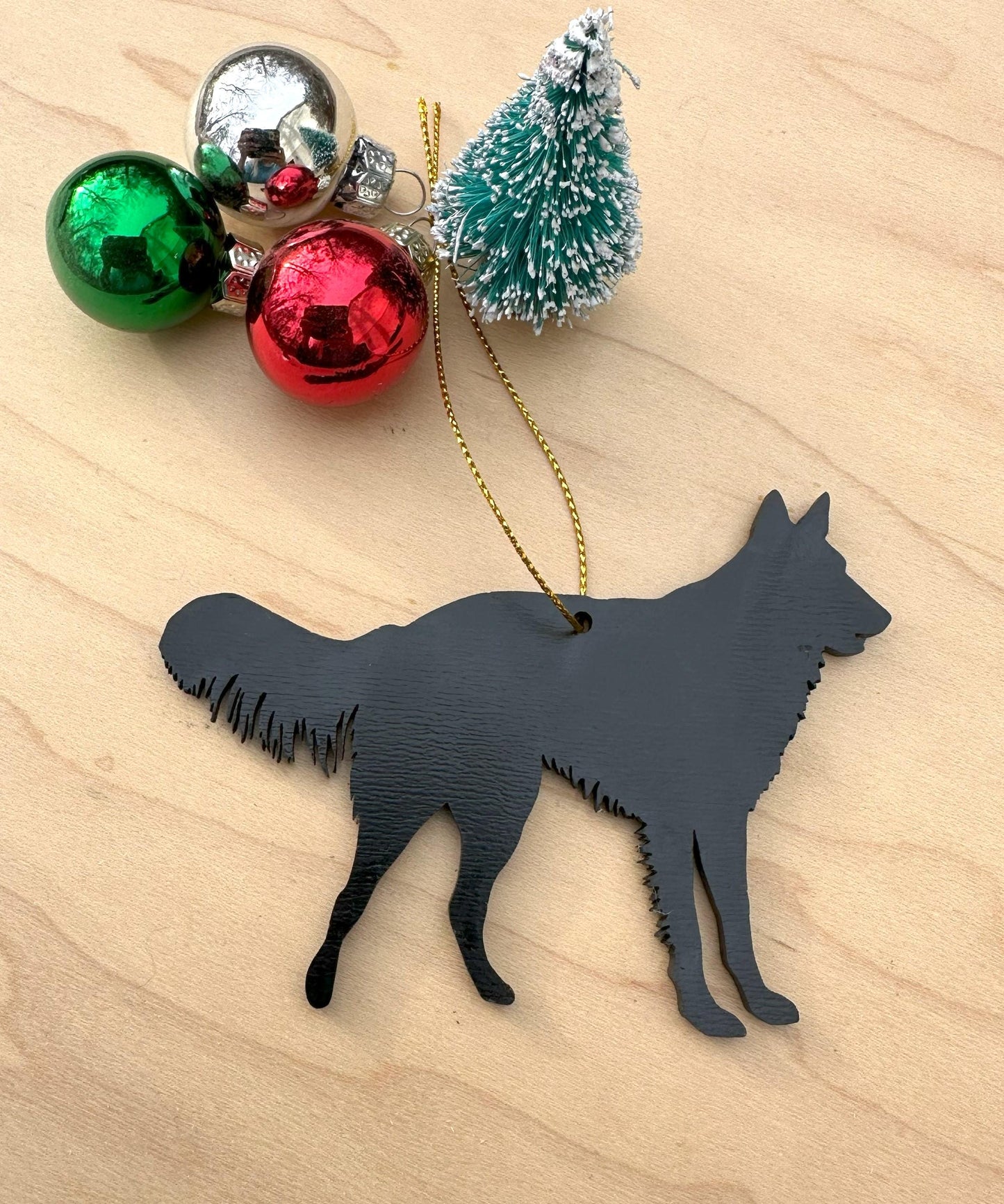 Belgian Sheepdog Personalized Christmas Ornament, Groenendael Decorations