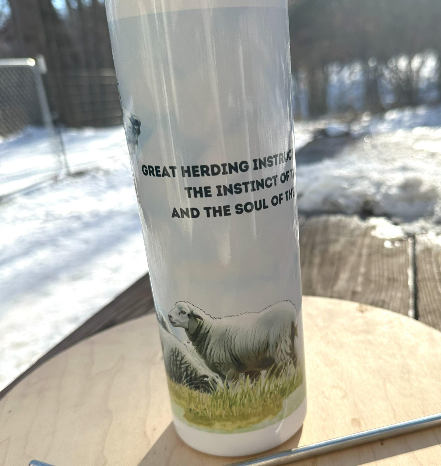 Herding Instructor Thank You Tumbler, Sheepdog Trial, 20oz Tumbler