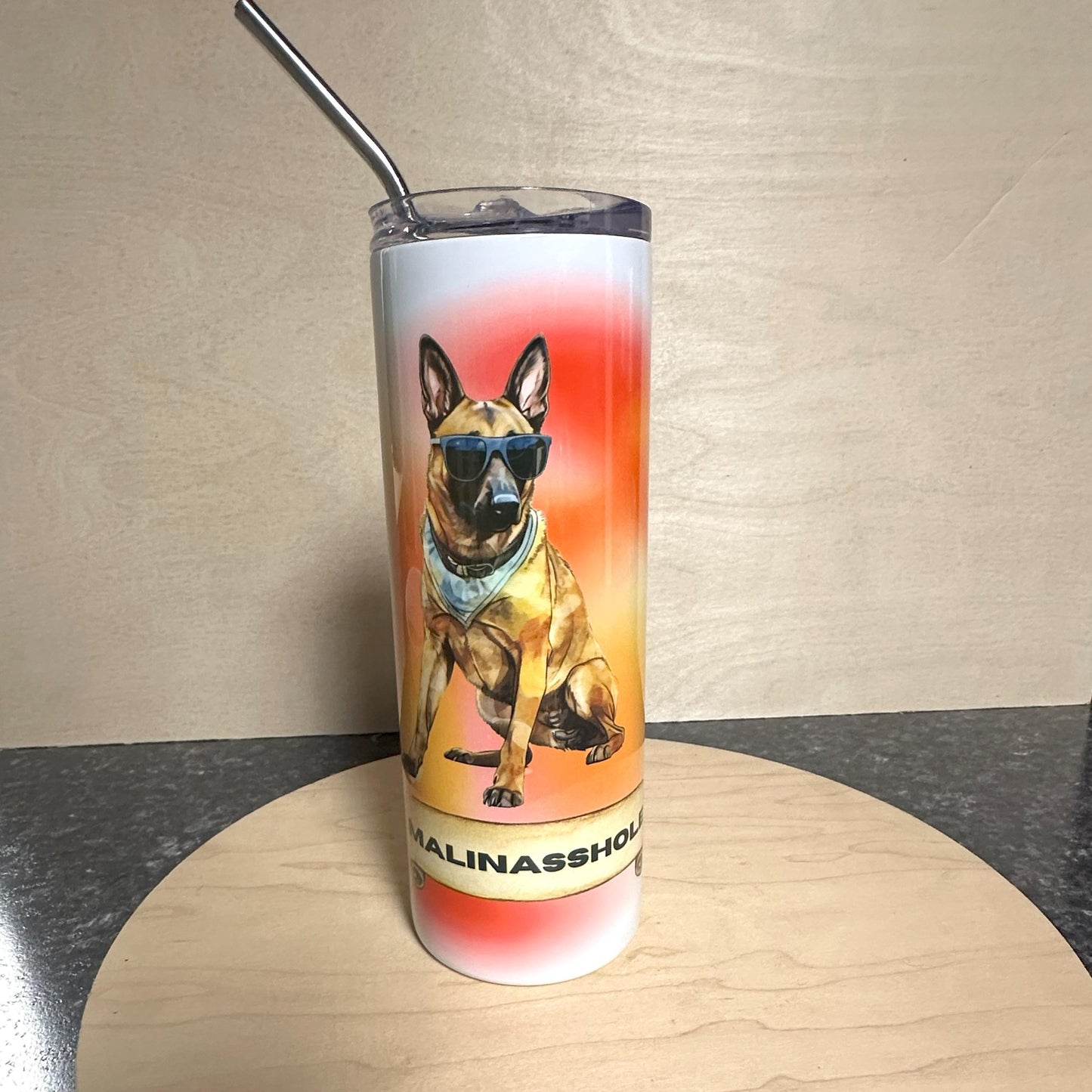 Funny Belgian Malinois Tumbler, Belgian Shepherd, Maligator Gift, Malinasshole 20oz