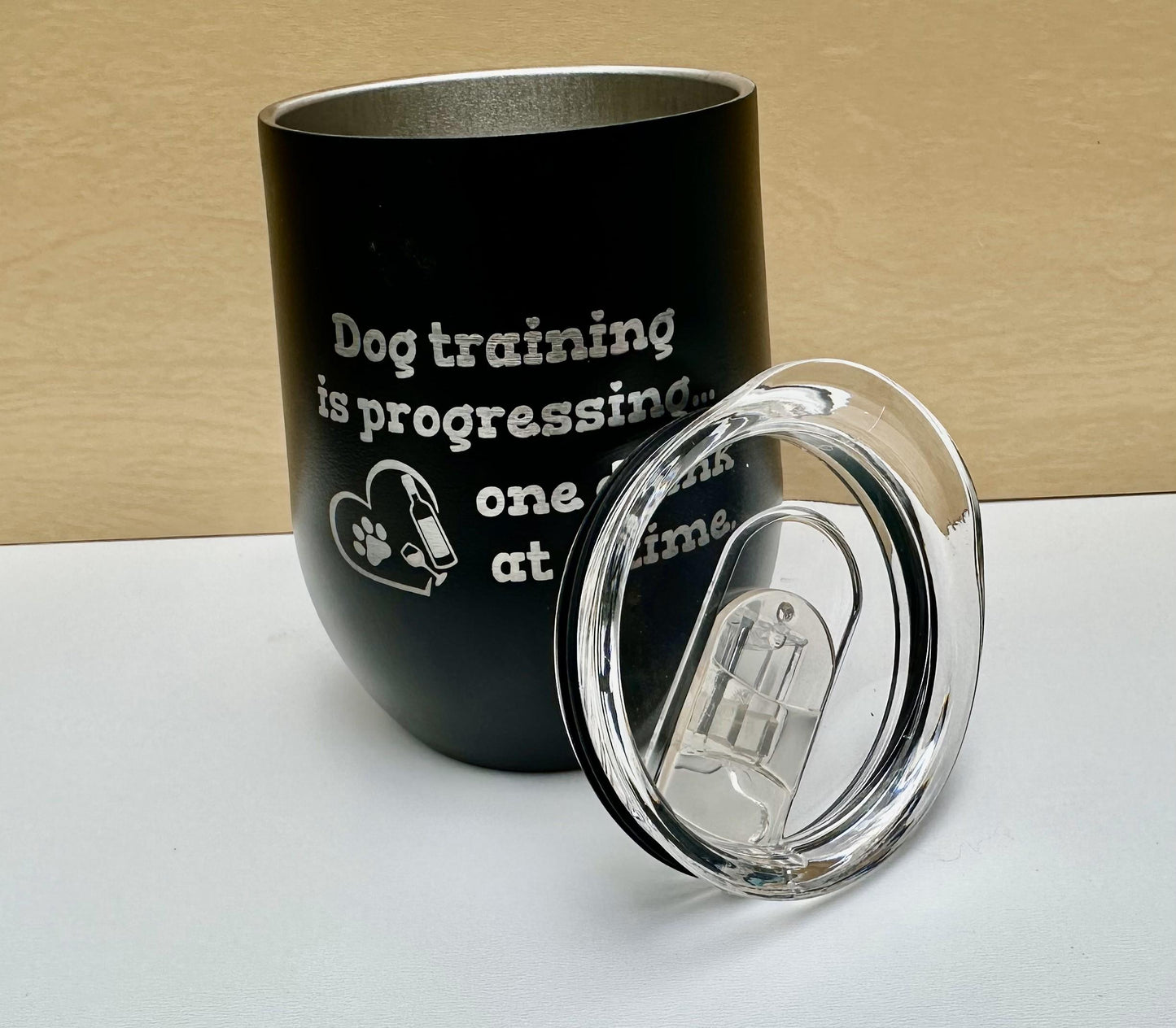 Funny Dog Training and Drinking Wine Tumbler