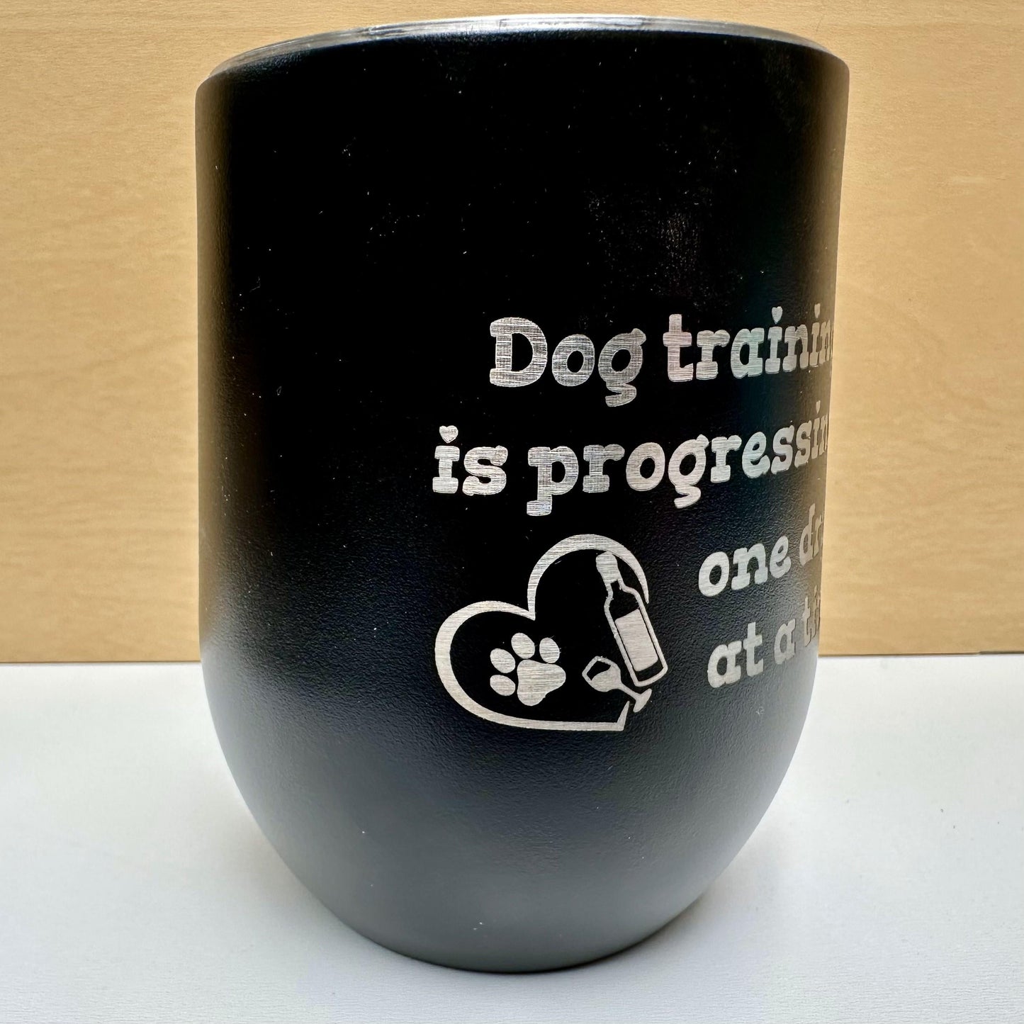Funny Dog Training and Drinking Wine Tumbler