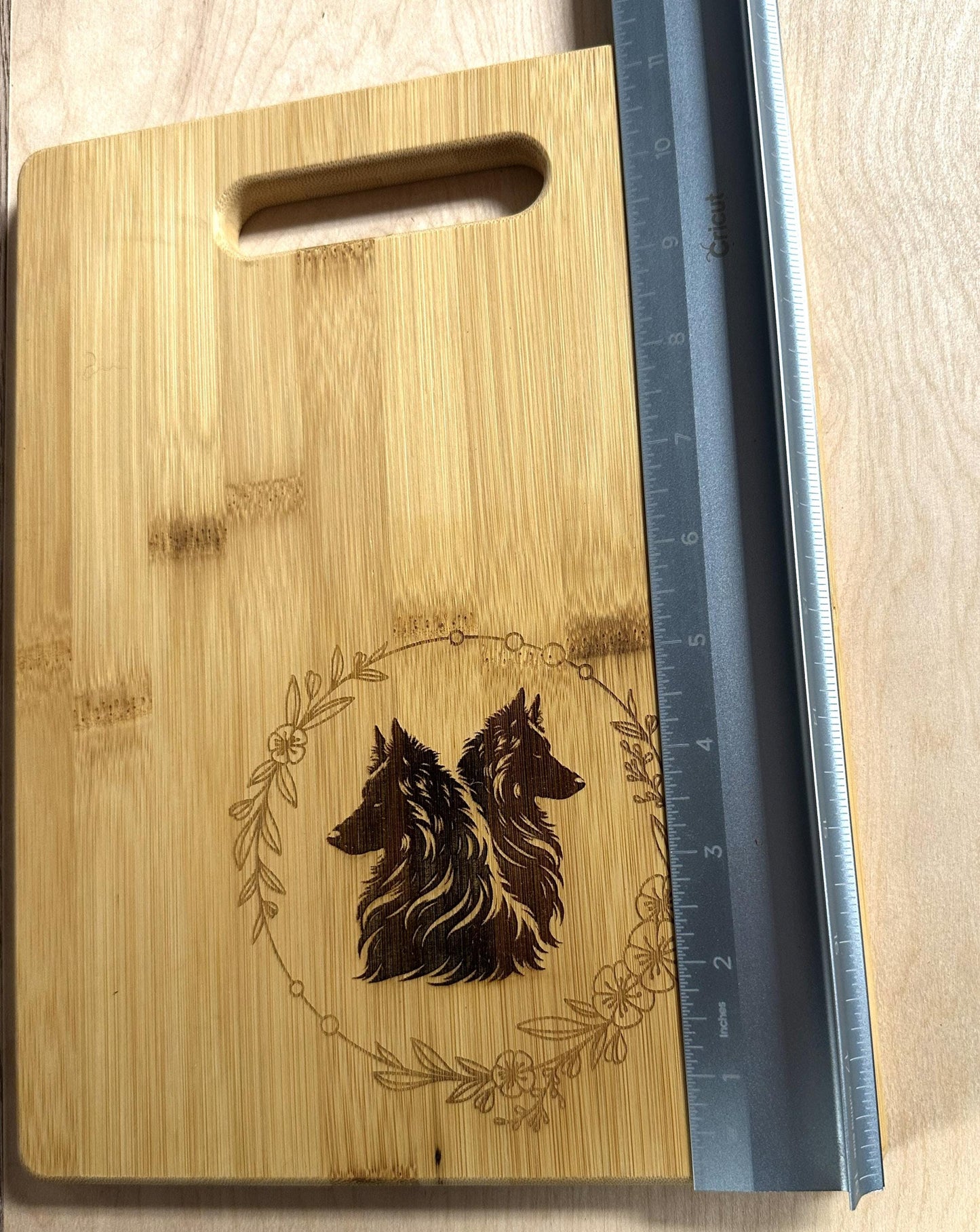 Belgian Sheepdog Bamboo Cutting Board