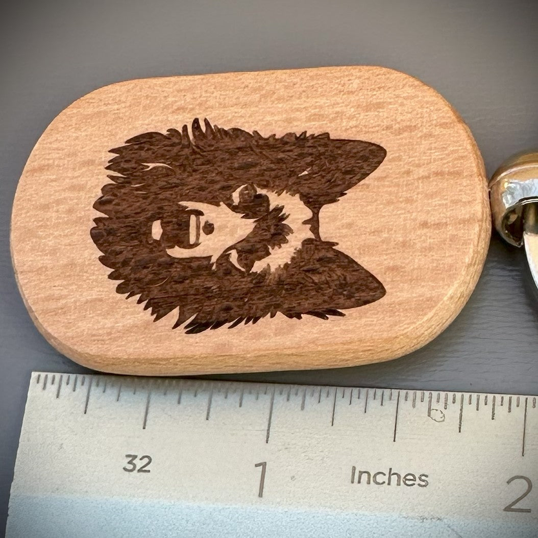 Belgian Sheepdog Wooden Keychain