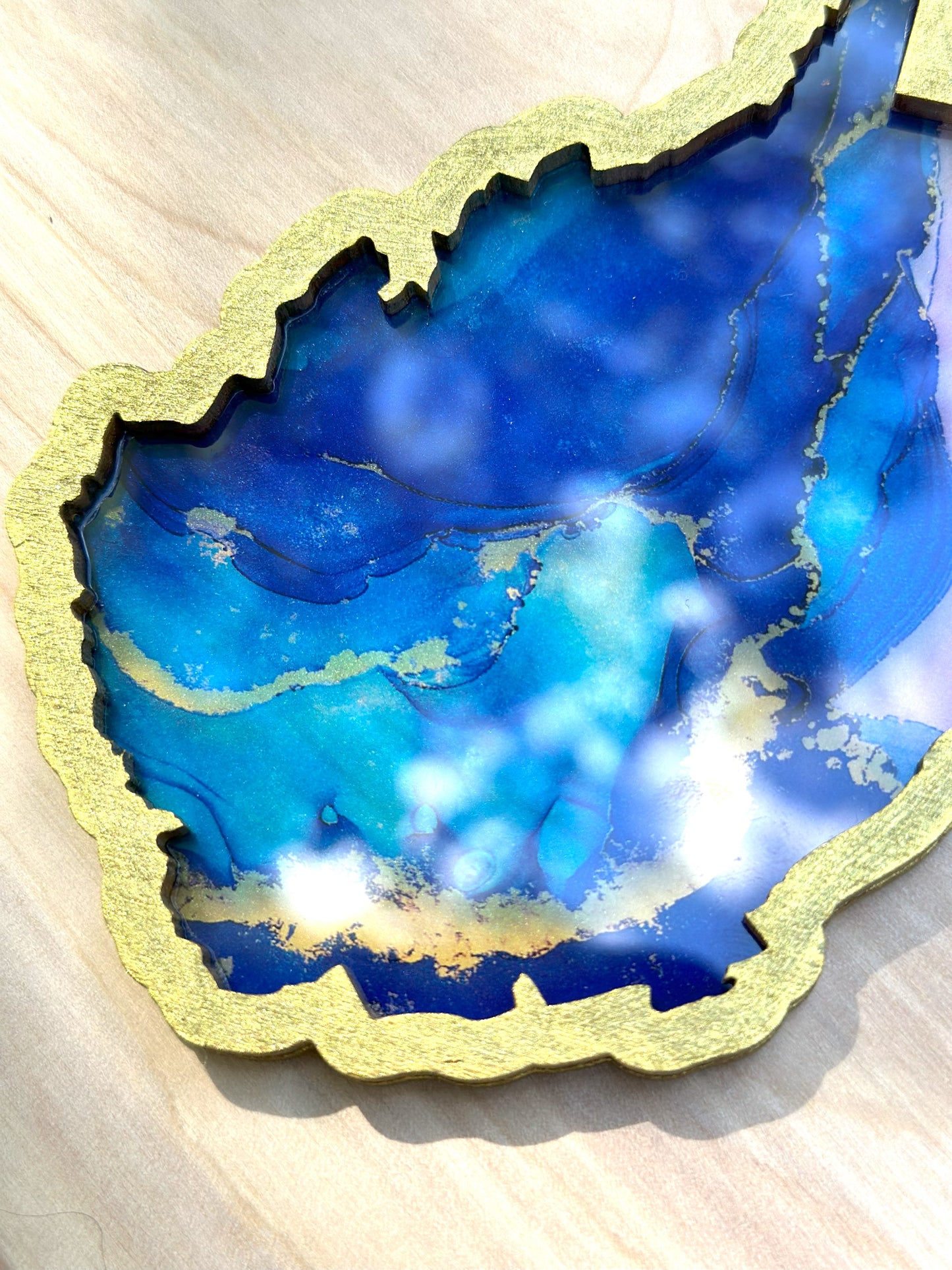West Virginia Suncatcher, Blue and Gold WV