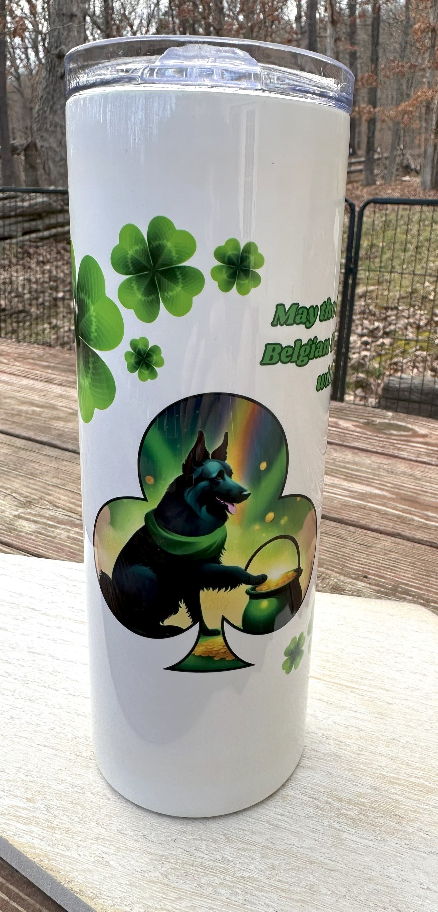 Belgian Sheepdog Saint Patrick's Day Tumbler
