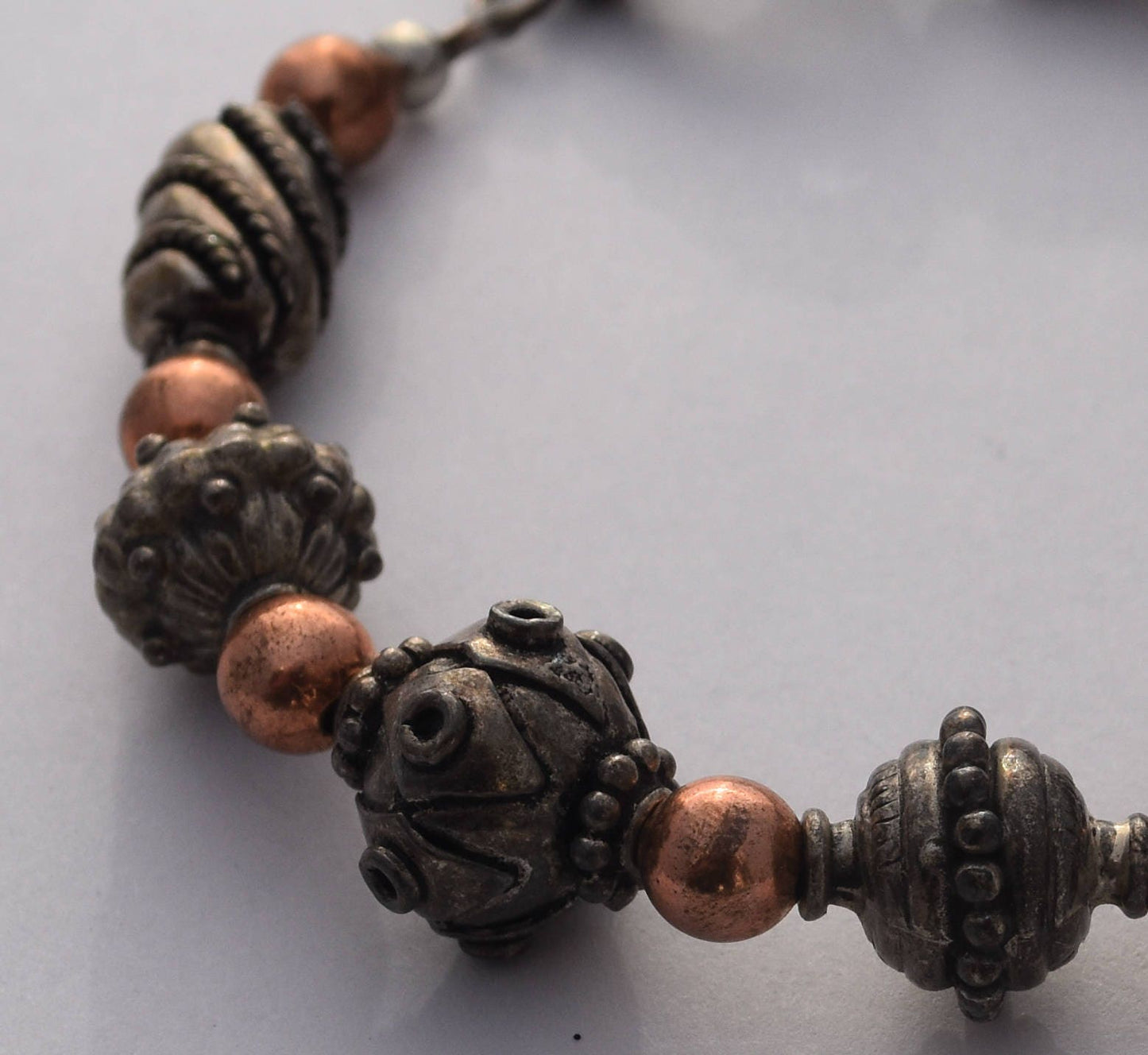 Bronzite Antiqued Silver Bracelet