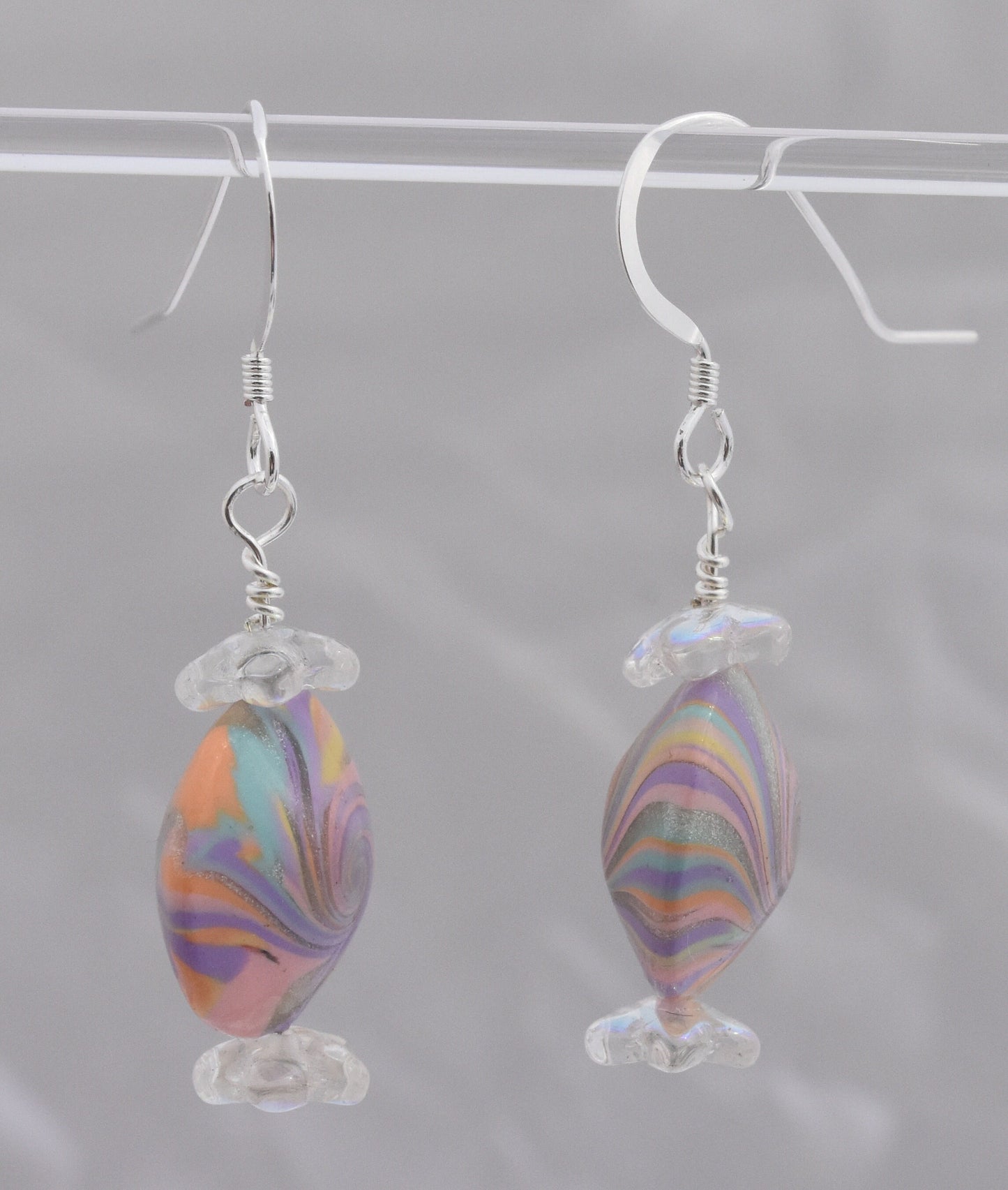 Pastel Polymer Clay Bead Earrings