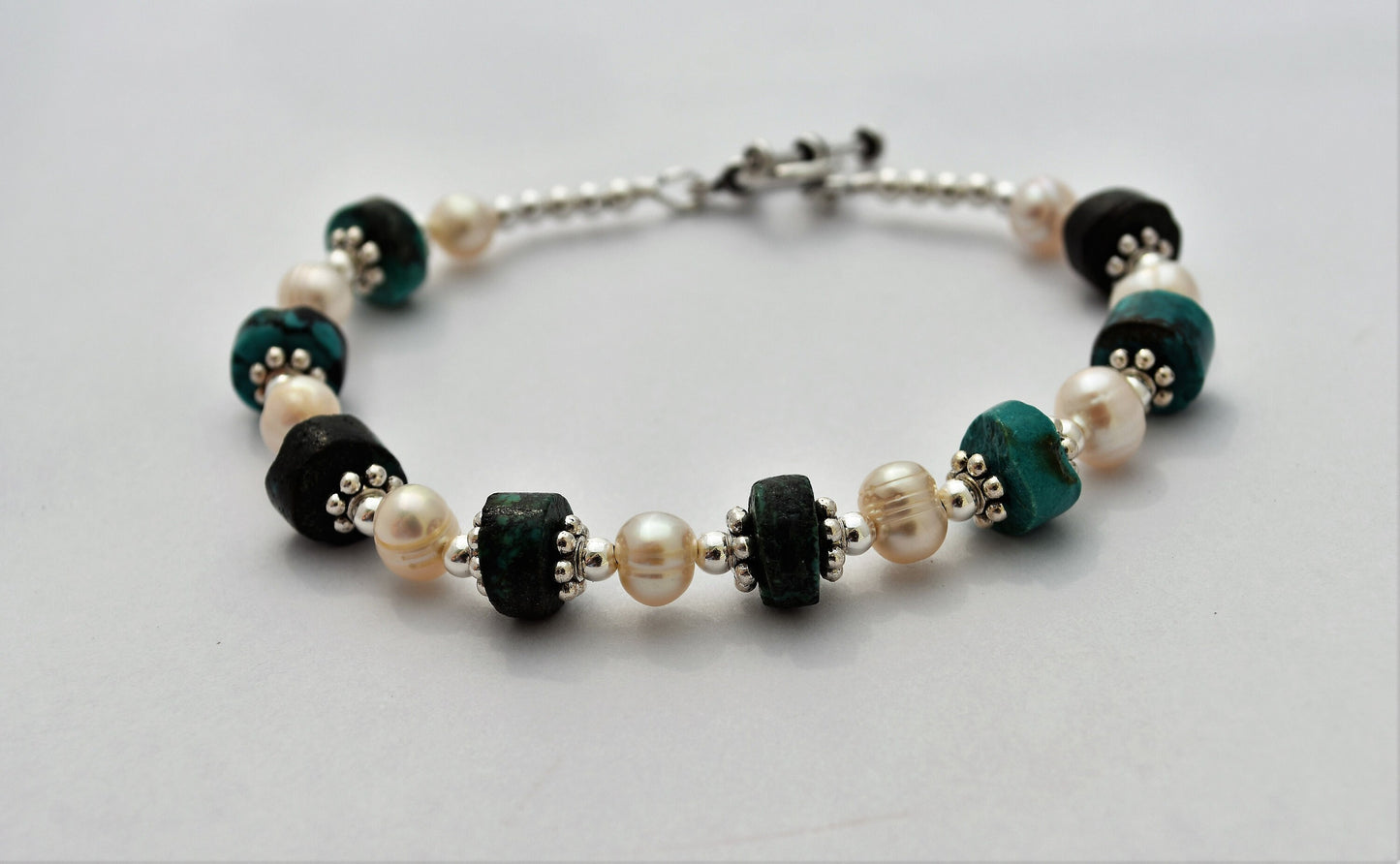 Turquoise and Pearl Bracelet