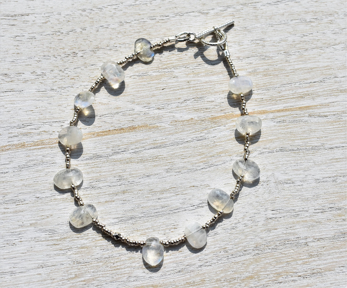 Moonstone and Silver Bracelet