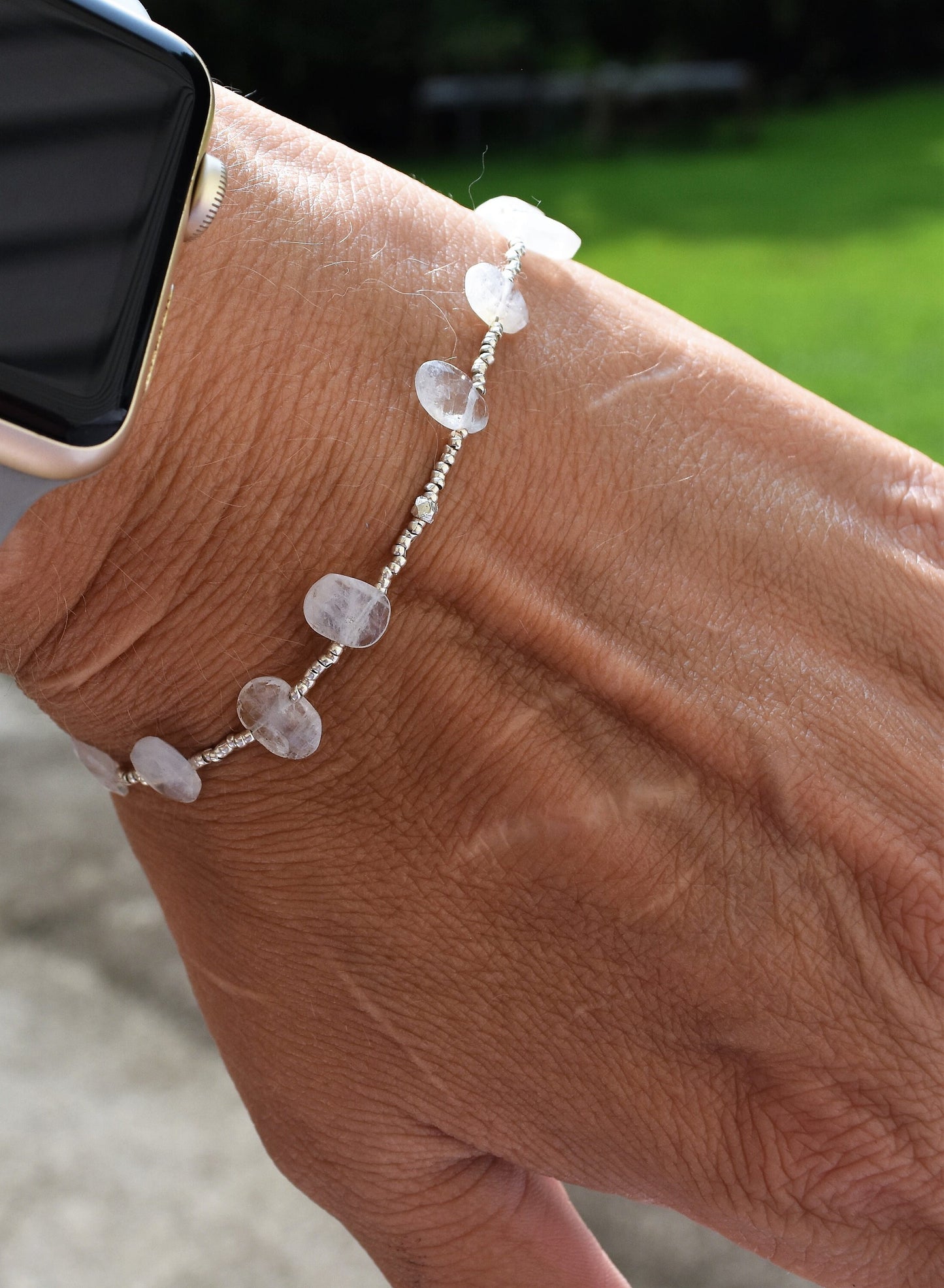 Moonstone and Silver Bracelet