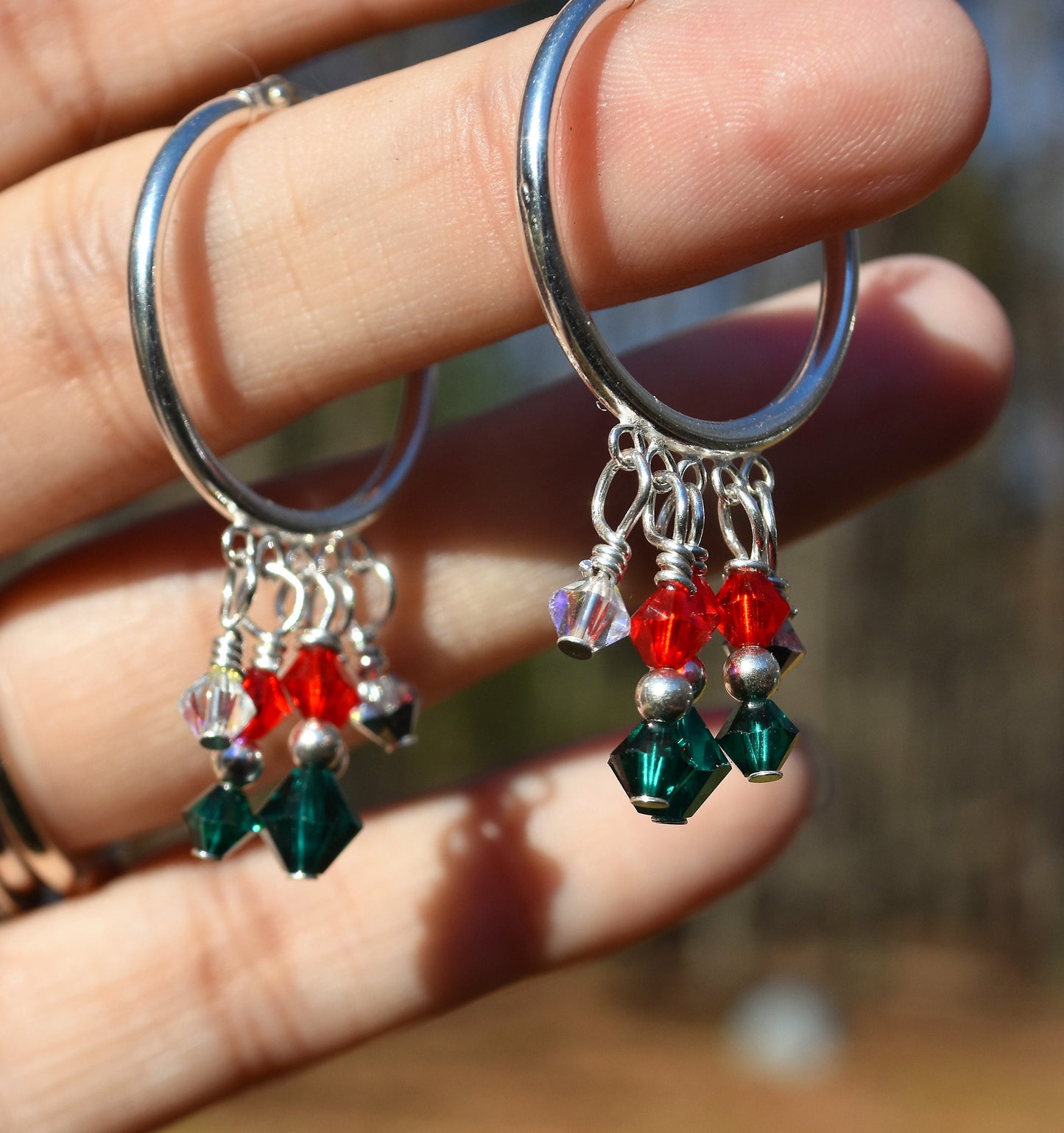 Christmas Hoop Earrings
