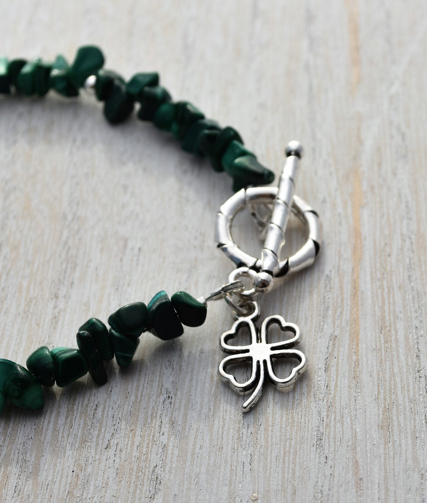 Malachite Shamrock Bracelet
