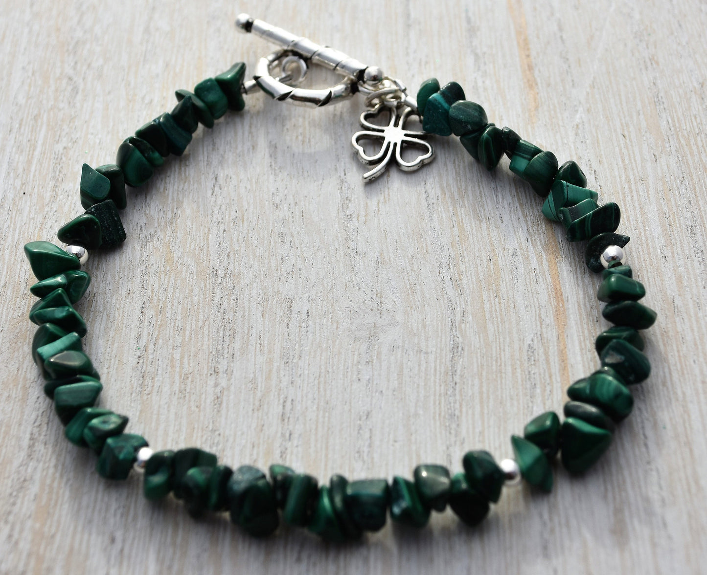 Malachite Shamrock Bracelet