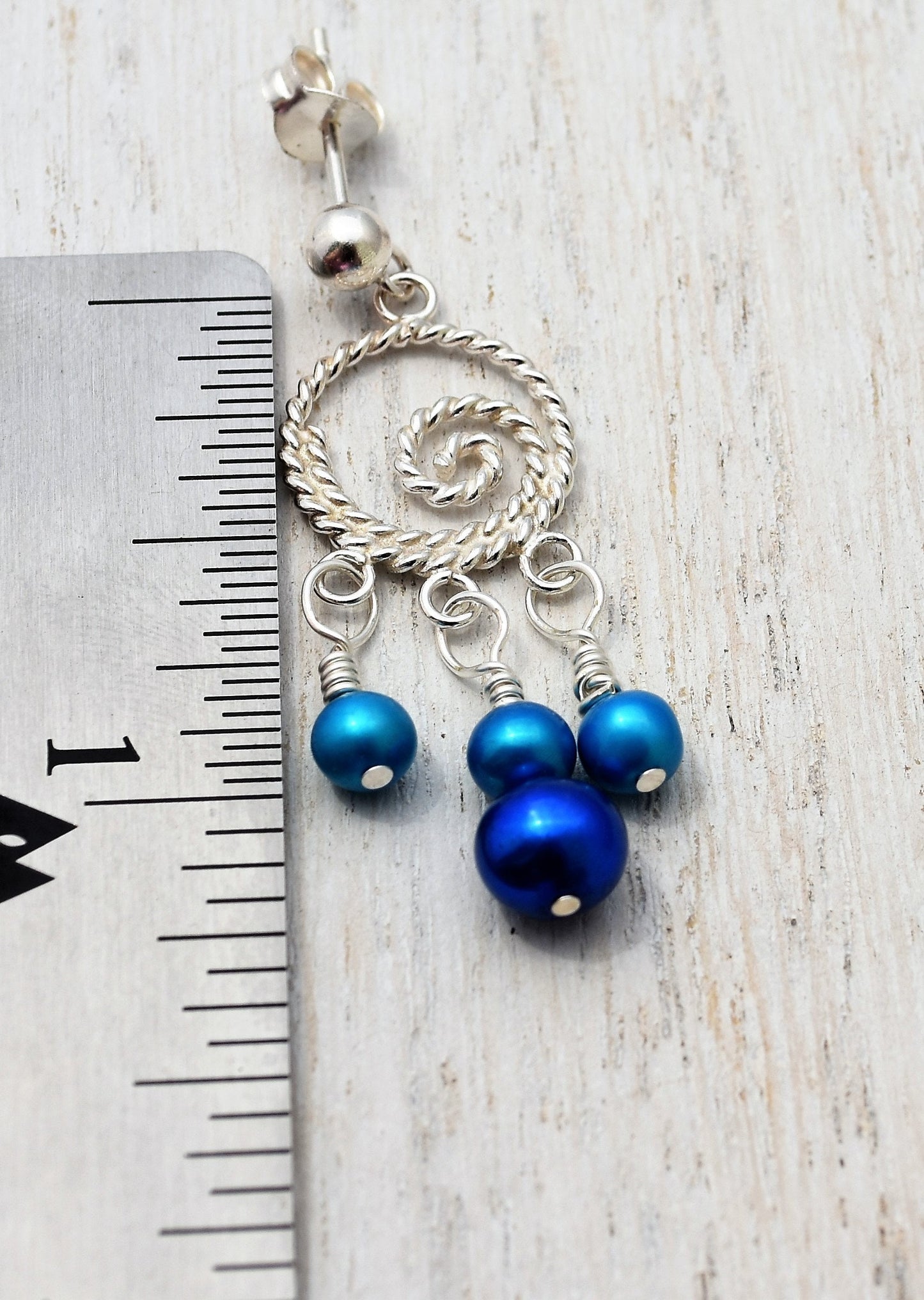 Ocean Wave Pearl Earrings