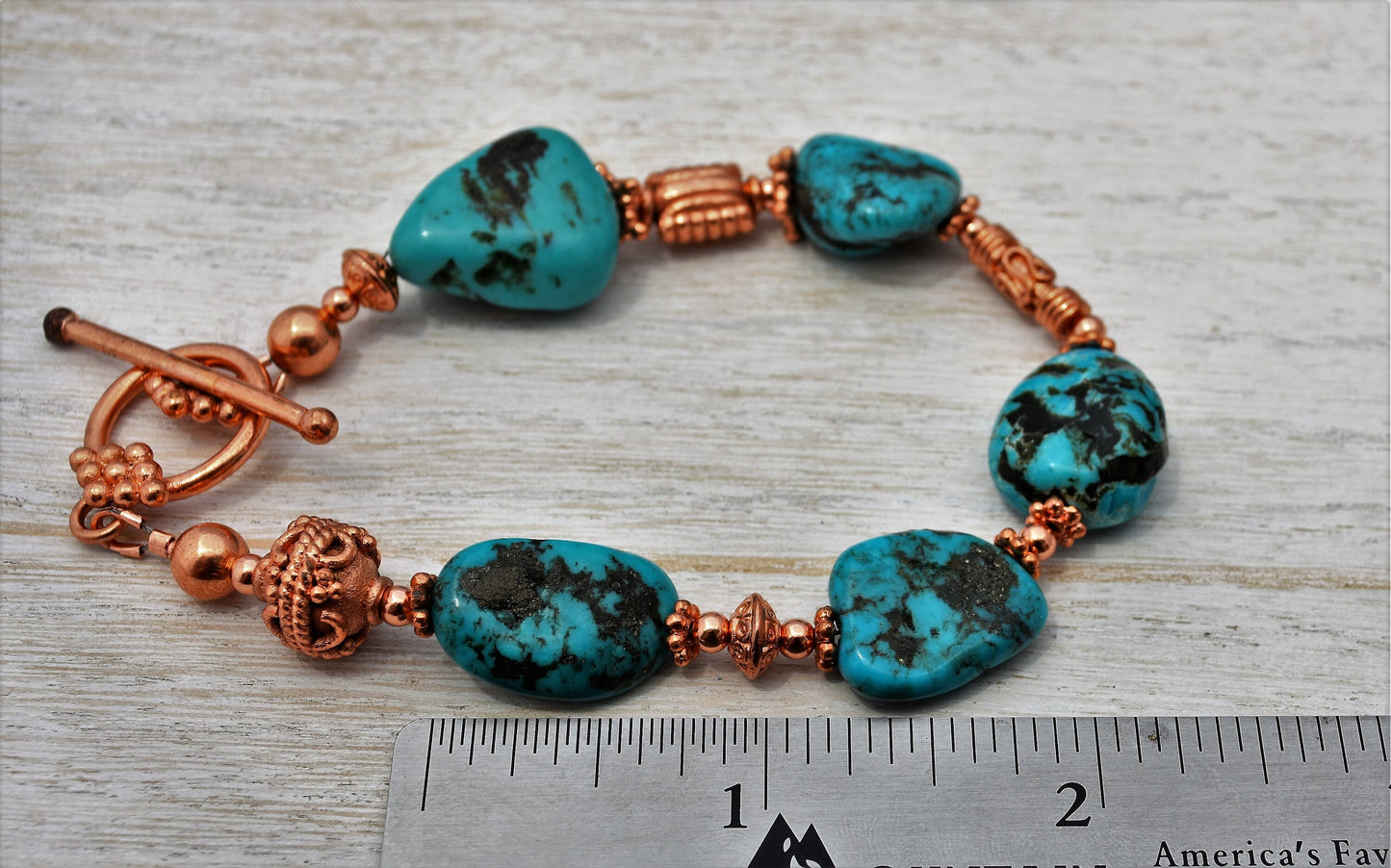 Turquoise and Copper Bracelet