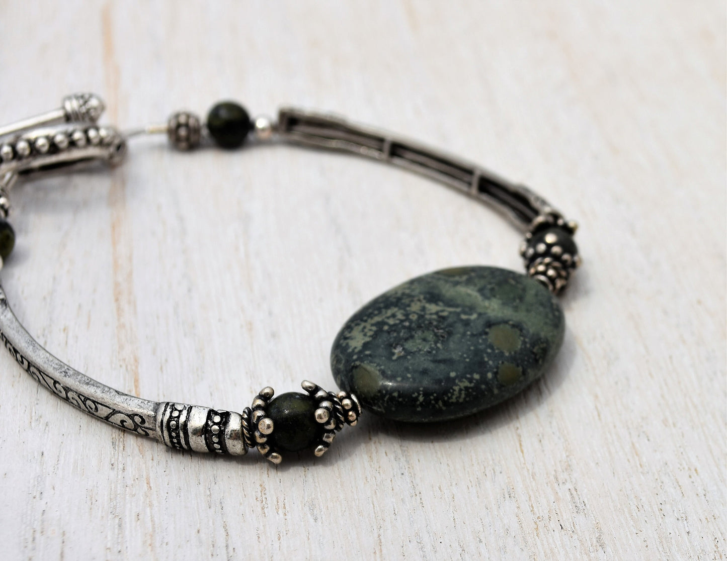 Kambaba Jasper Bangle Bracelet