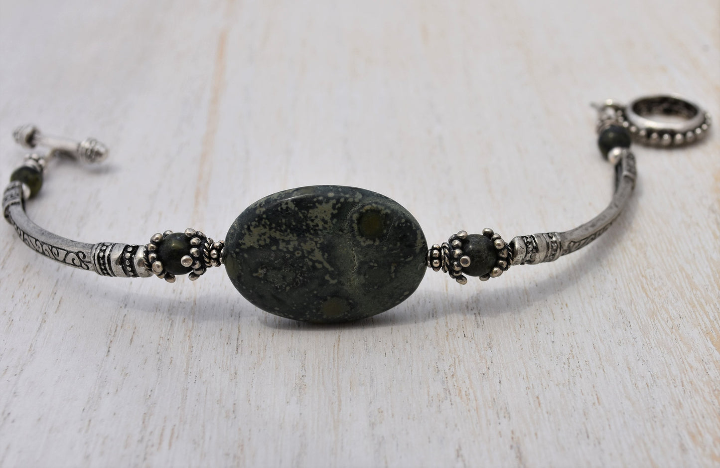 Kambaba Jasper Bangle Bracelet
