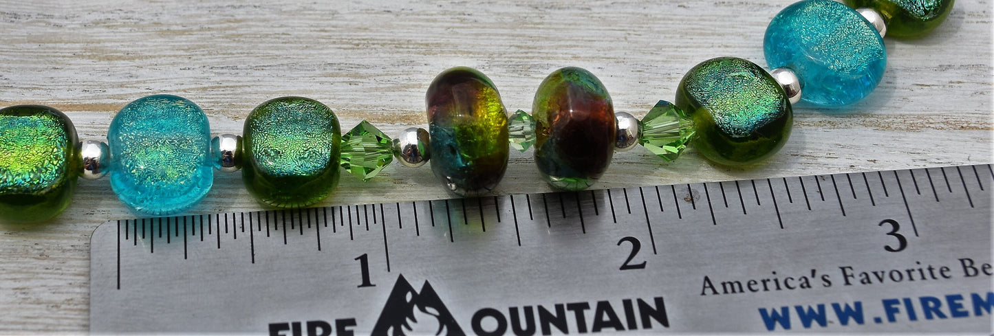 Dichroic Glass and Lampwork Bracelet