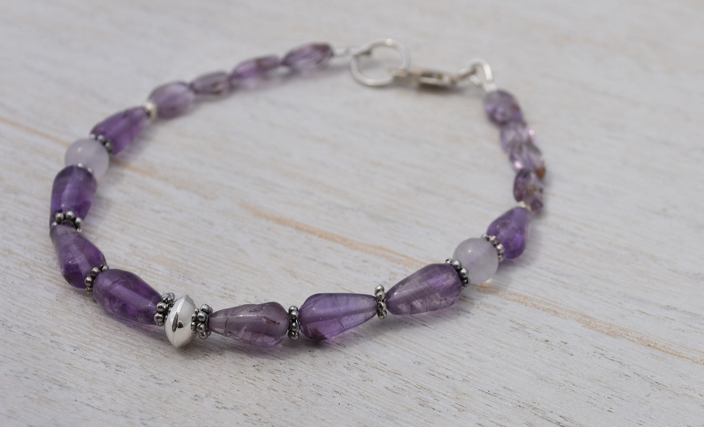 Amethyst and Sterling Silver Bracelet