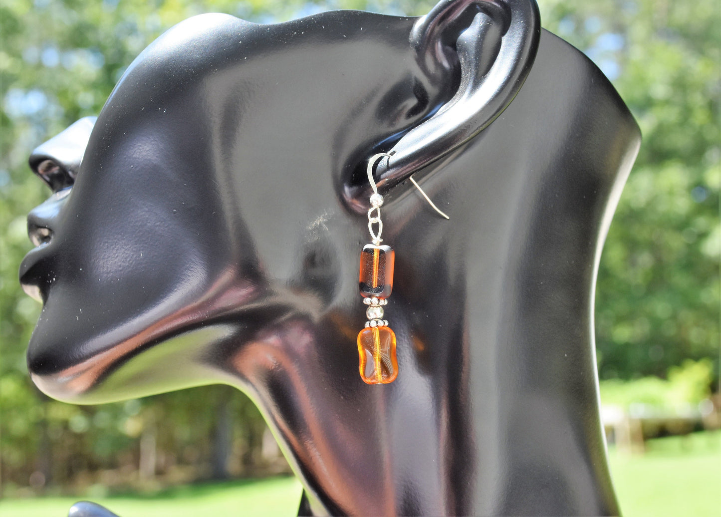 Tortoiseshell Glass Earrings