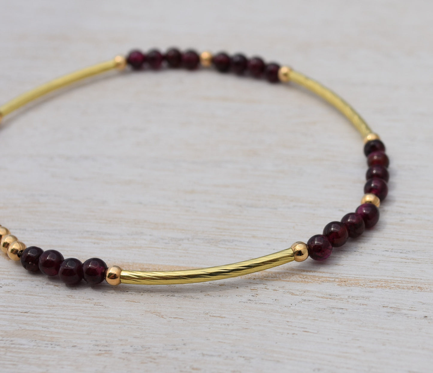 Minimalist Garnet Bracelet