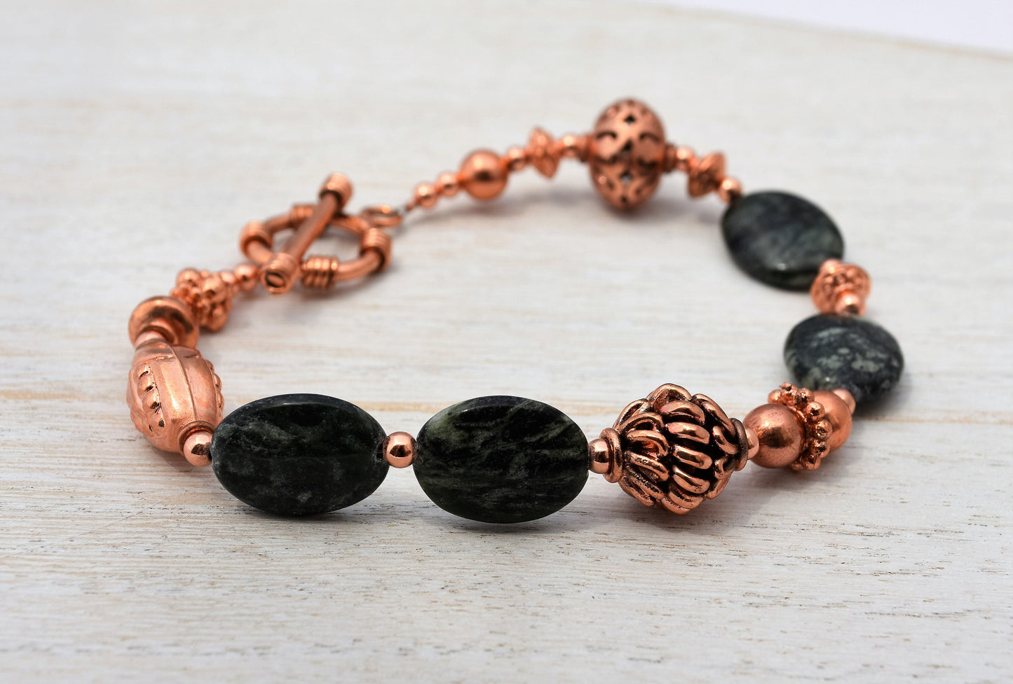 Agate and Copper Bracelet