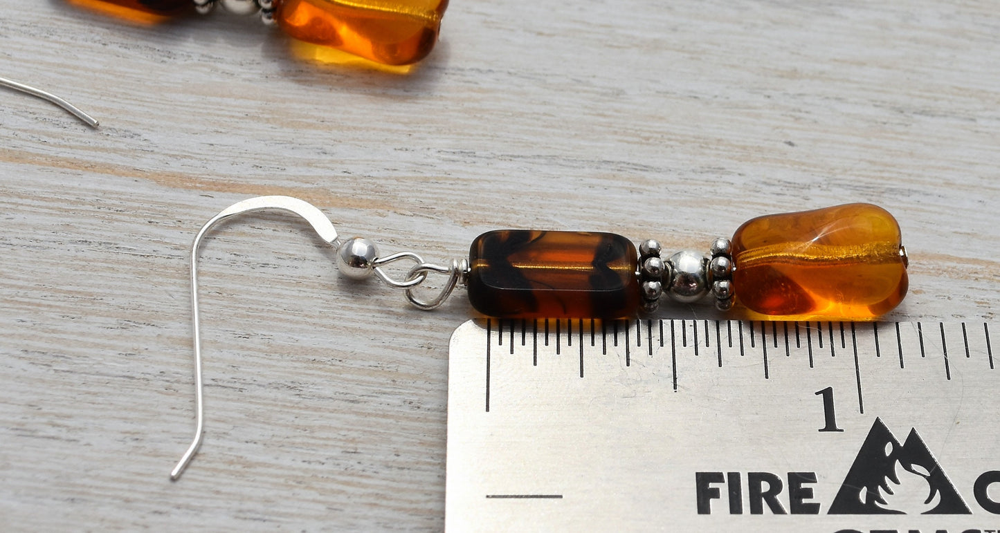 Tortoiseshell Glass Earrings