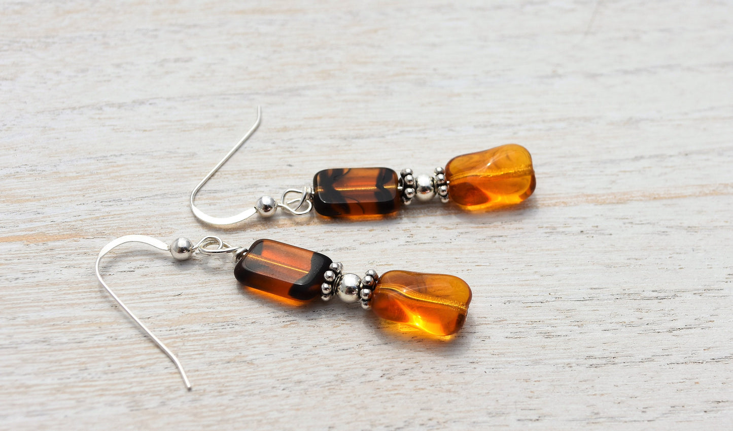Tortoiseshell Glass Earrings