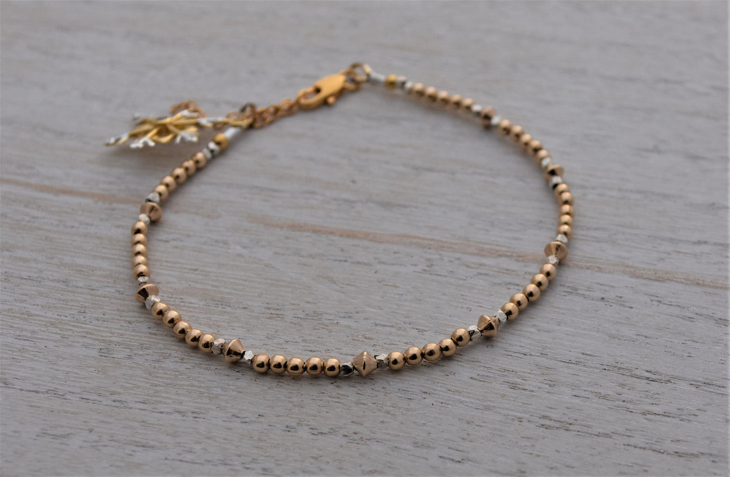 Gold and Silver Snowflake Bracelet